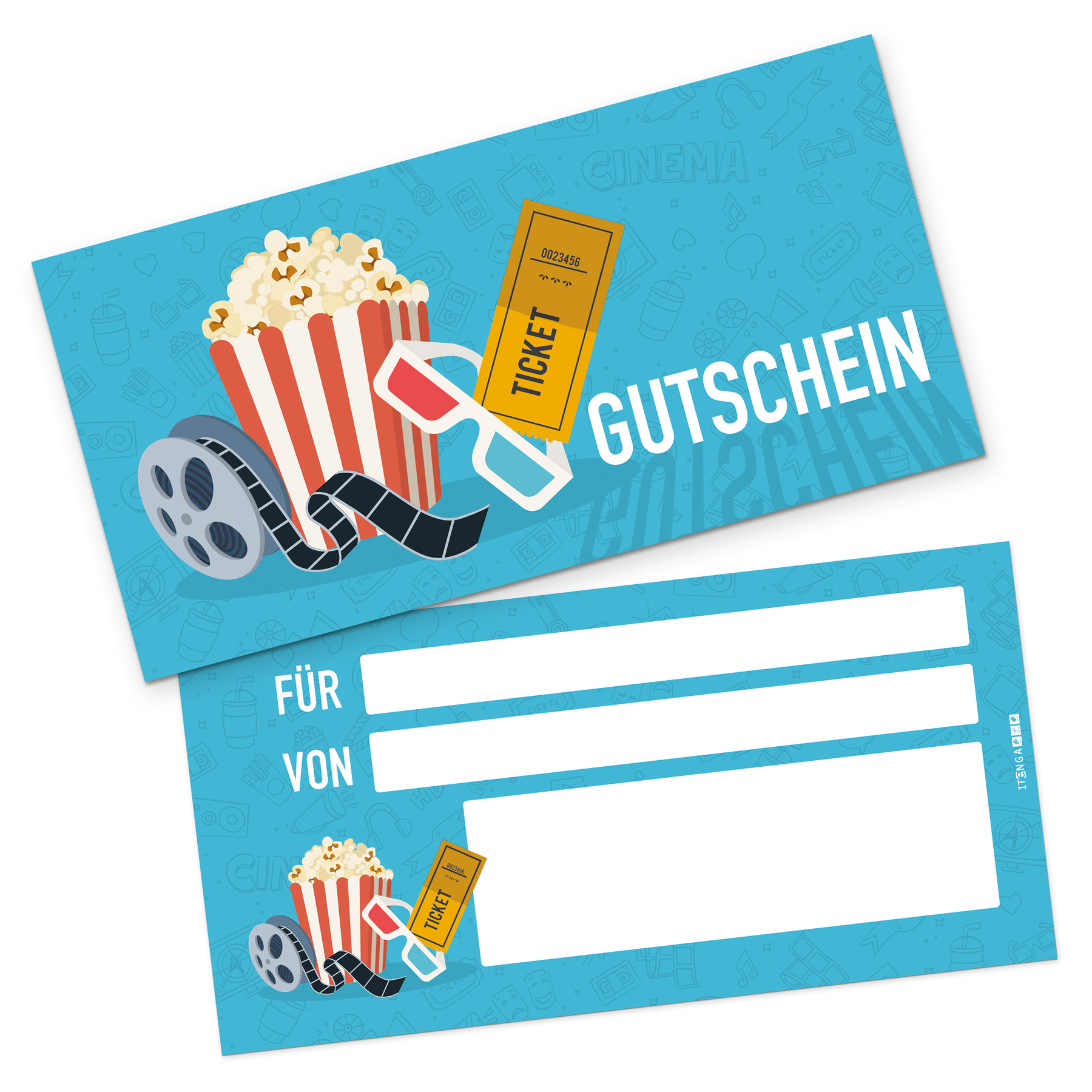 itenga Geschenkgutschein Kinoticket (Motiv 1), Postkarte...