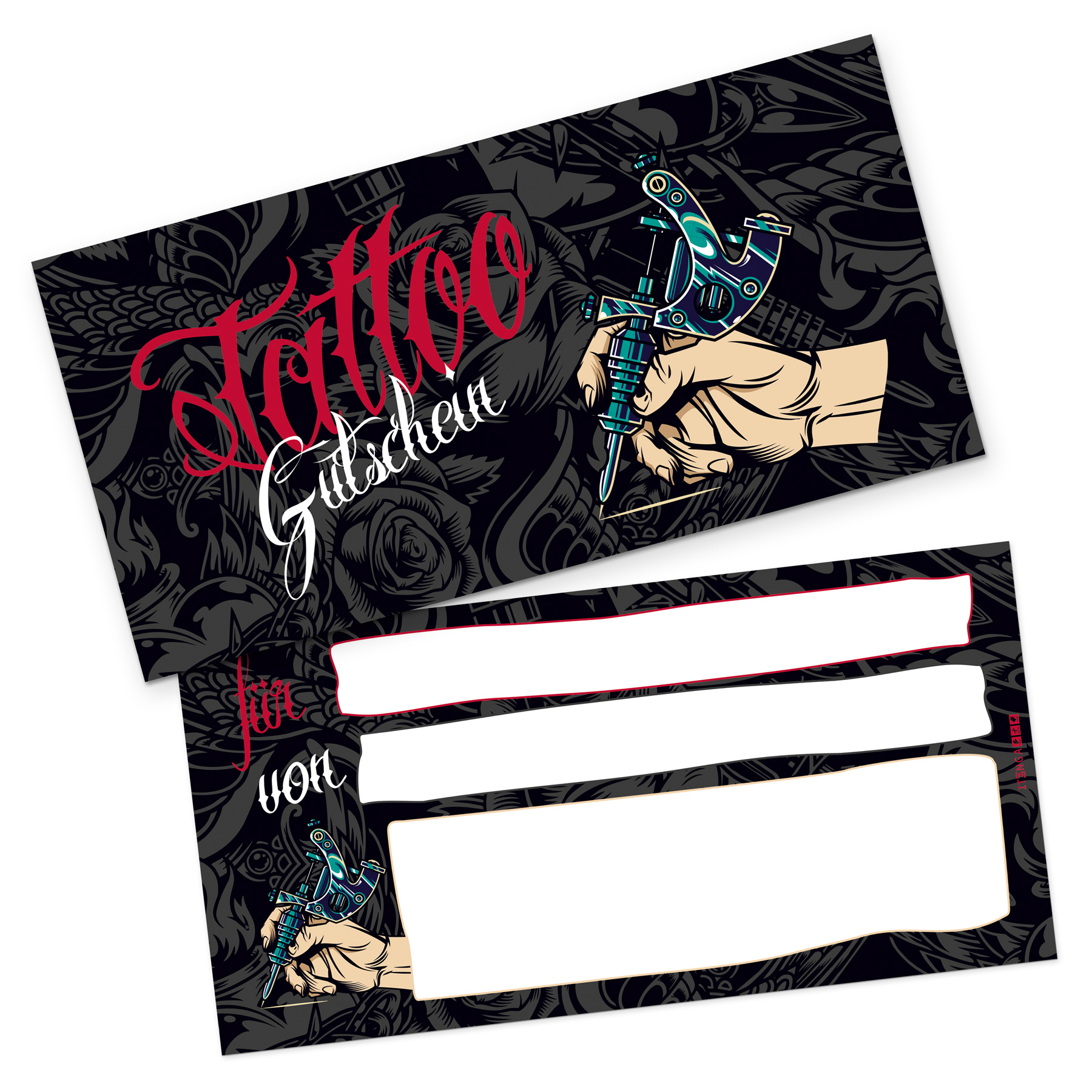 itenga Geschenkgutschein Tattoo (Motiv 2), Postkarte zum...