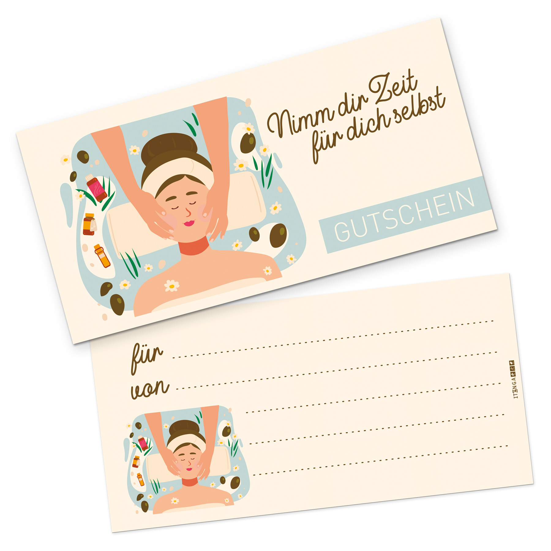 itenga Geschenkgutschein Massage Kosmetik (Motiv 6), Pos...