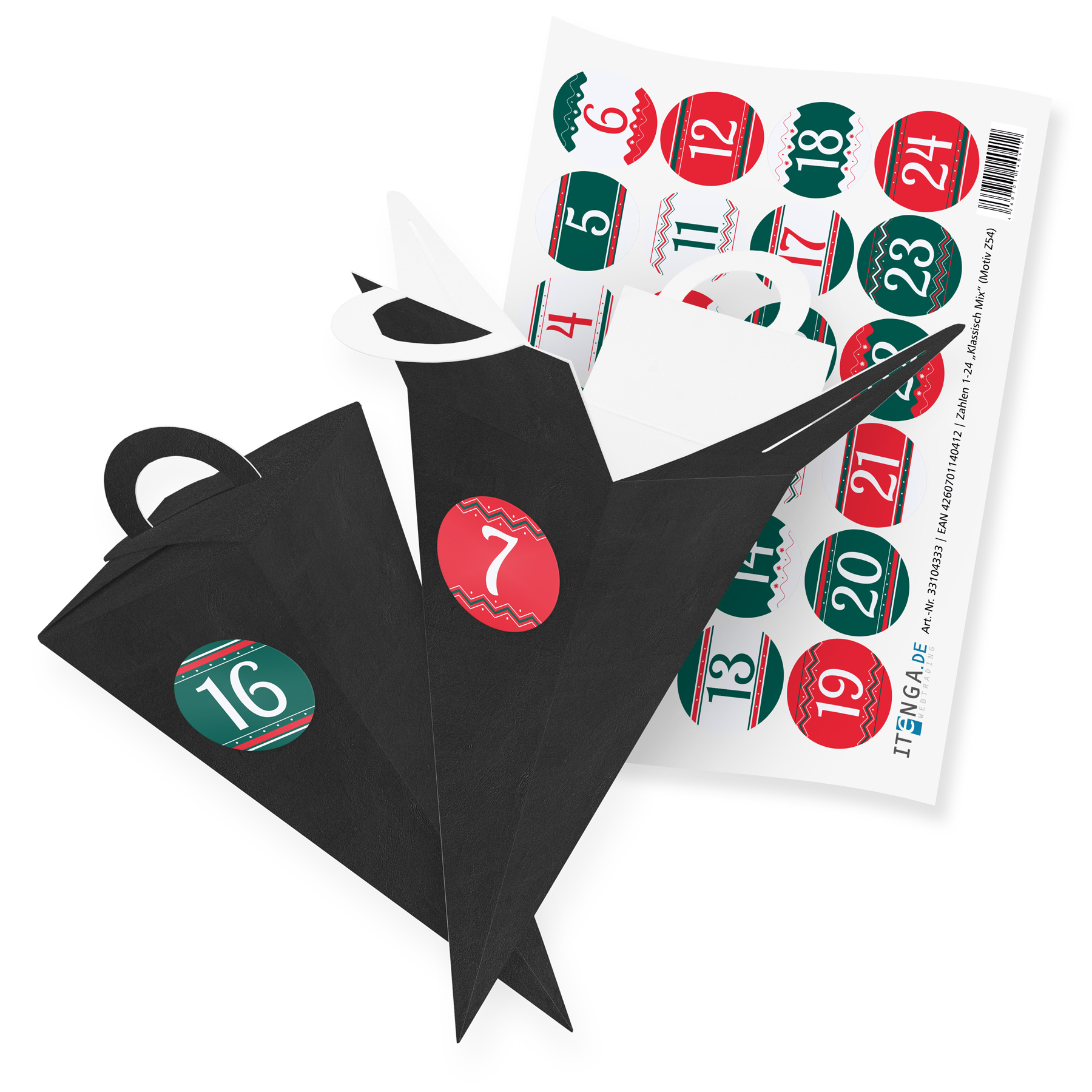 itenga SET V53 Adventskalender Geschenkt�te 14cm Schiefe...