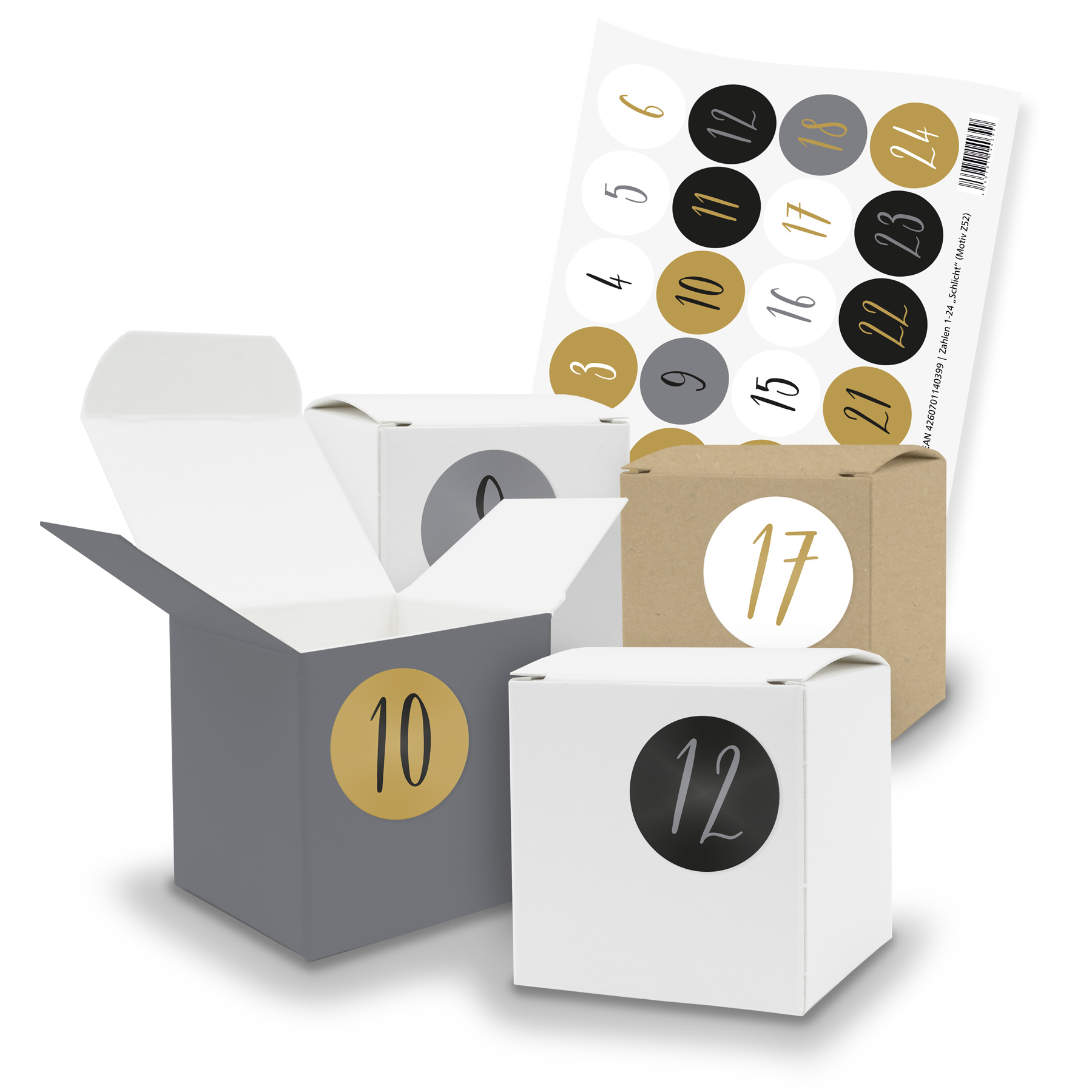 itenga SET V16 Adventskalender W�rfelbox klein, Braun Gr...
