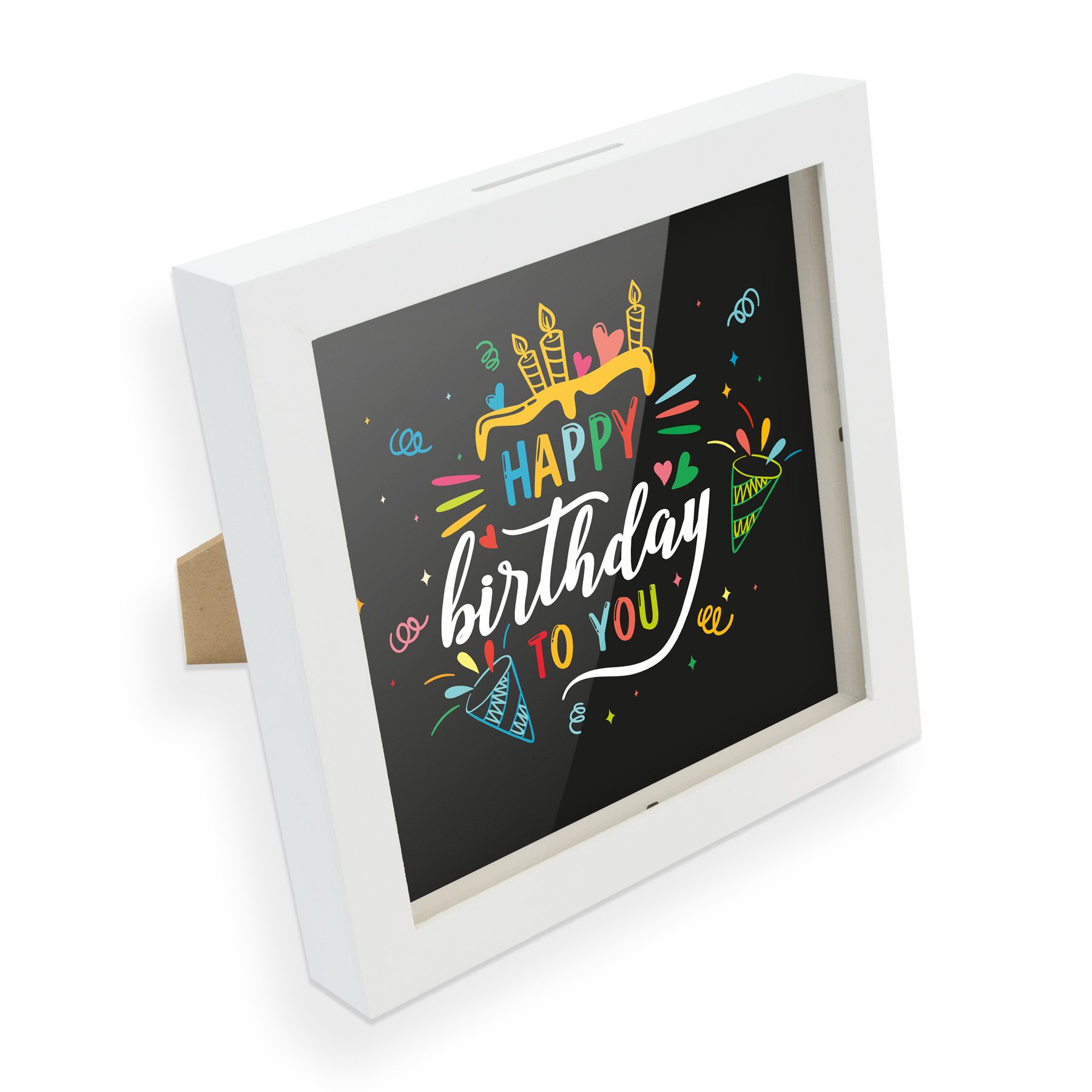itenga Bilderrahmen Spardose Happy Birthday to you (Moti...