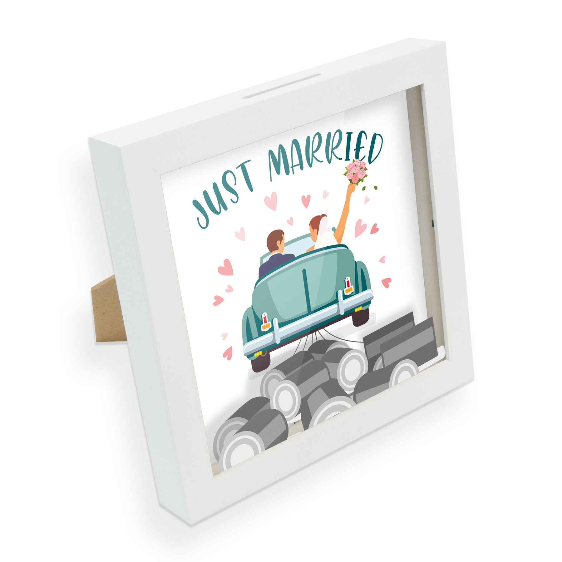 itenga Bilderrahmen Spardose Just married (Motiv 22) - E...