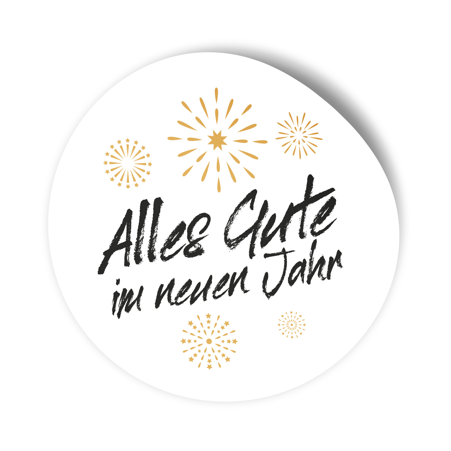 itenga 24x Aufkleber Alles Gute im neuen Jahr Feuerwerk ...