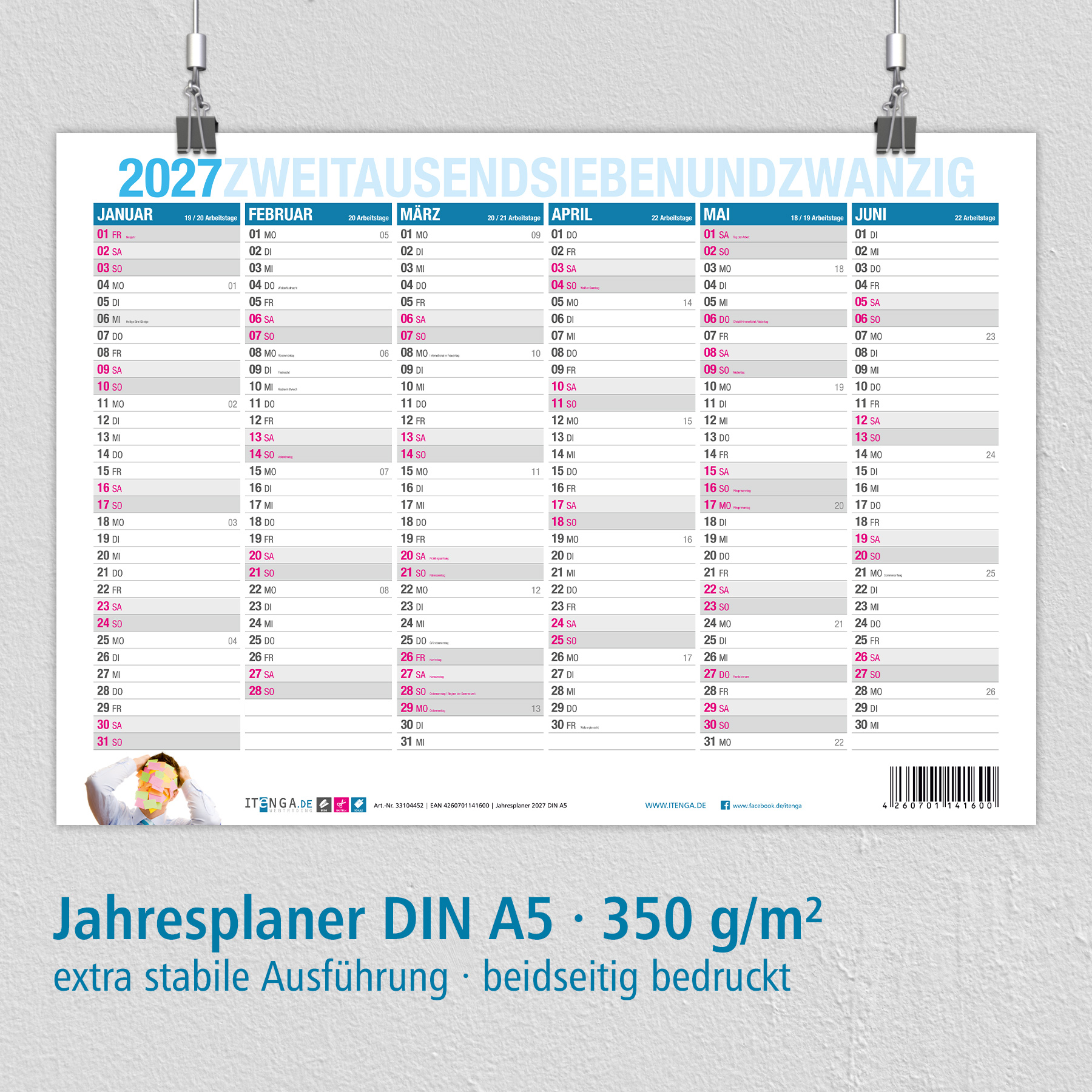 itenga Jahresplaner 2027 DIN A5