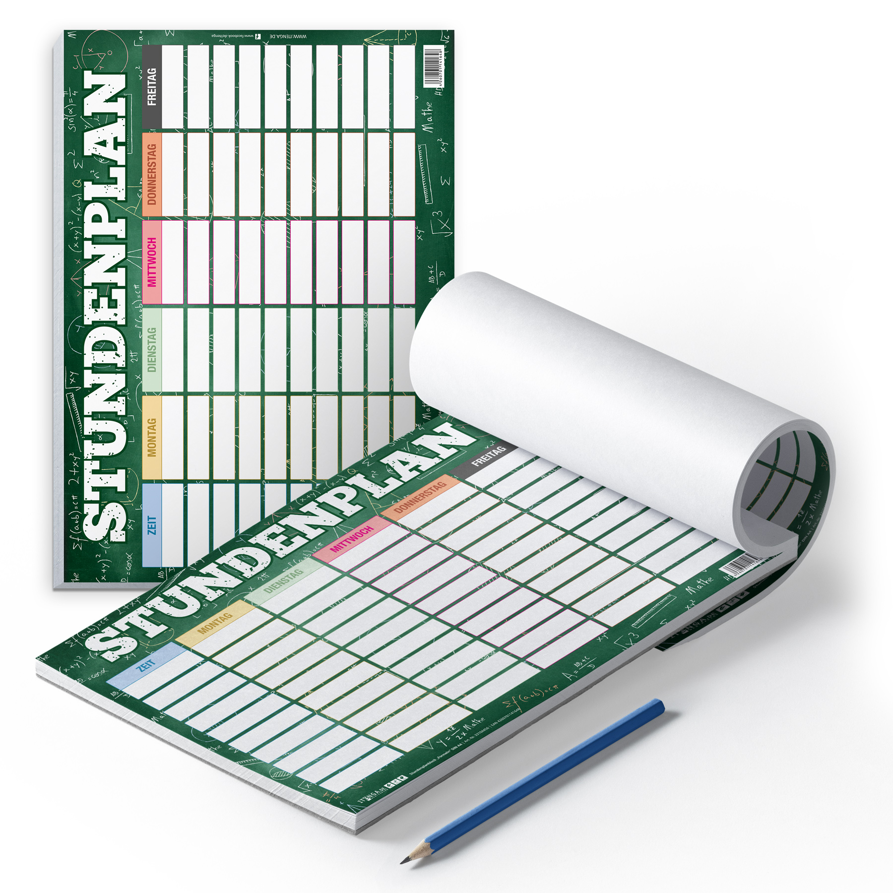 itenga Stundenplan Block 25 Blatt Motiv Formeln DIN A4