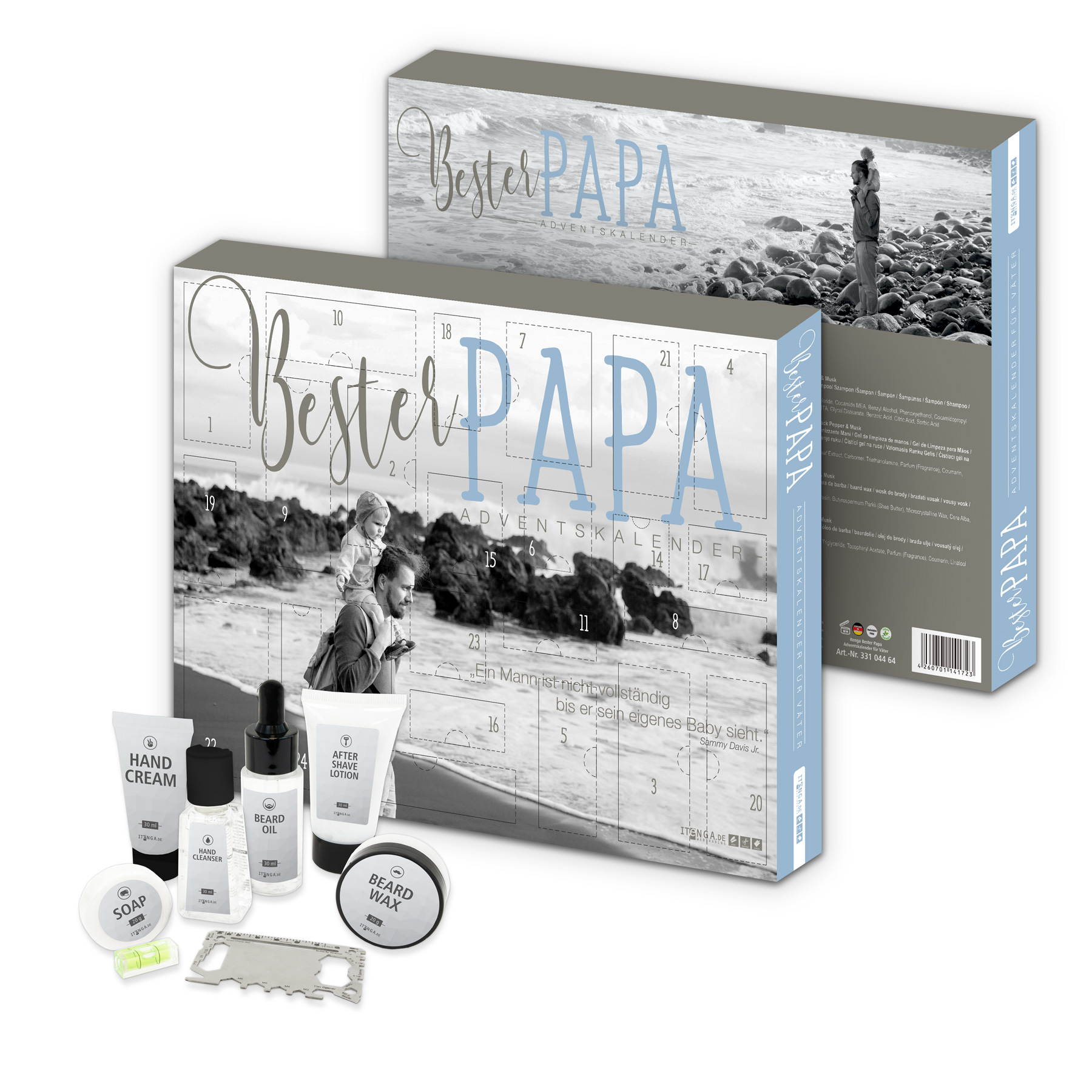 itenga Adventskalender gef�llt "Bester Papa" Fotomotiv