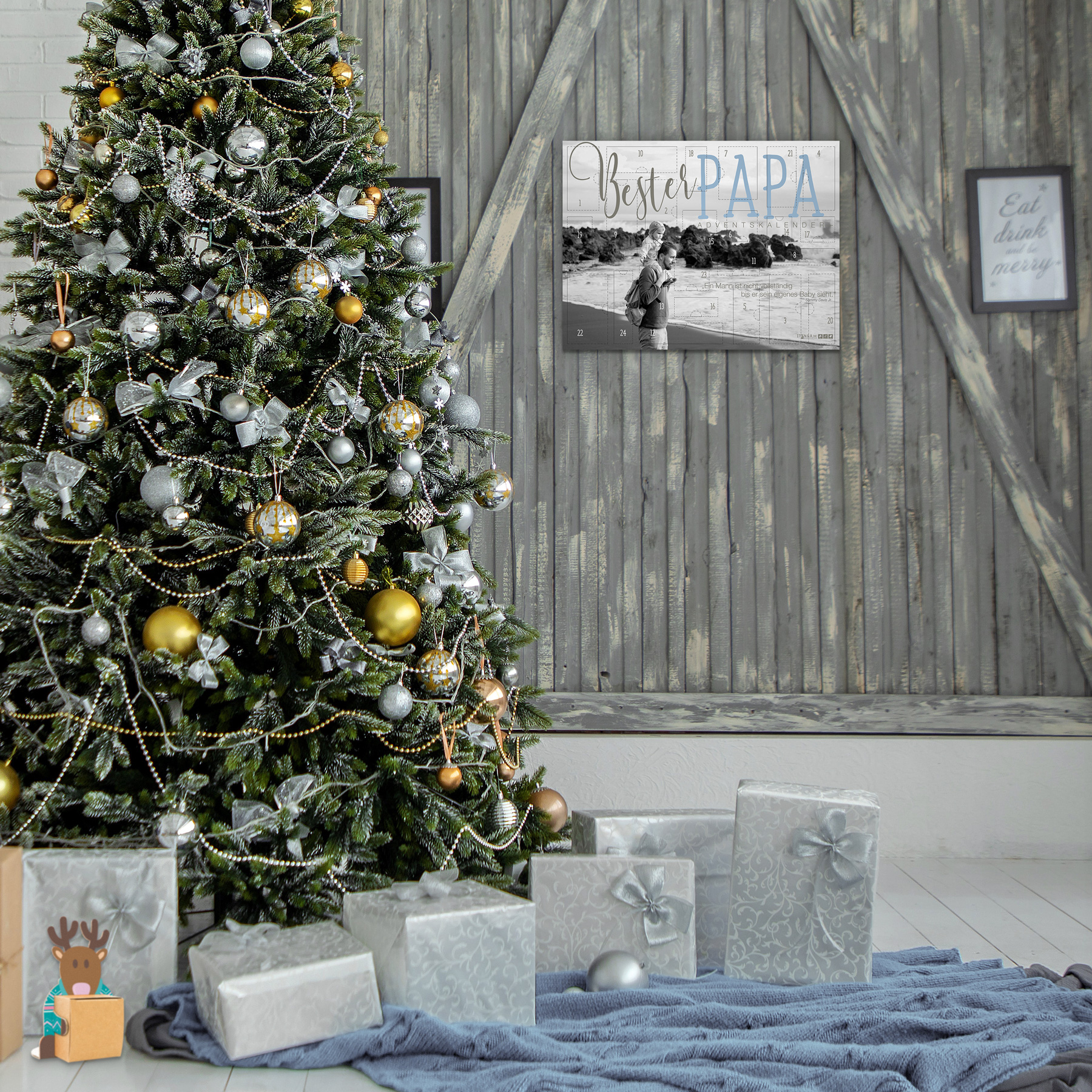 itenga Adventskalender gef�llt "Bester Papa" Fotomotiv