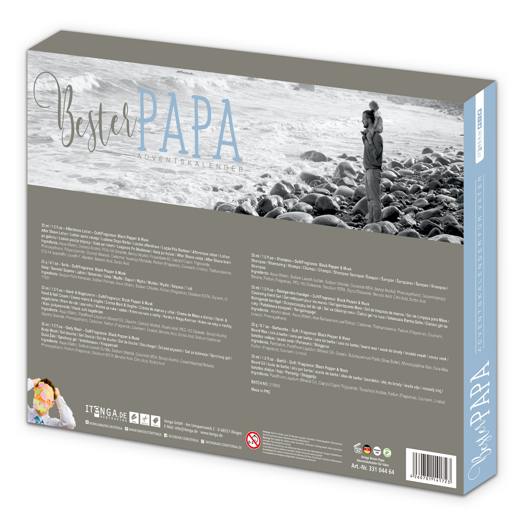 itenga Adventskalender gef�llt "Bester Papa" Fotomotiv