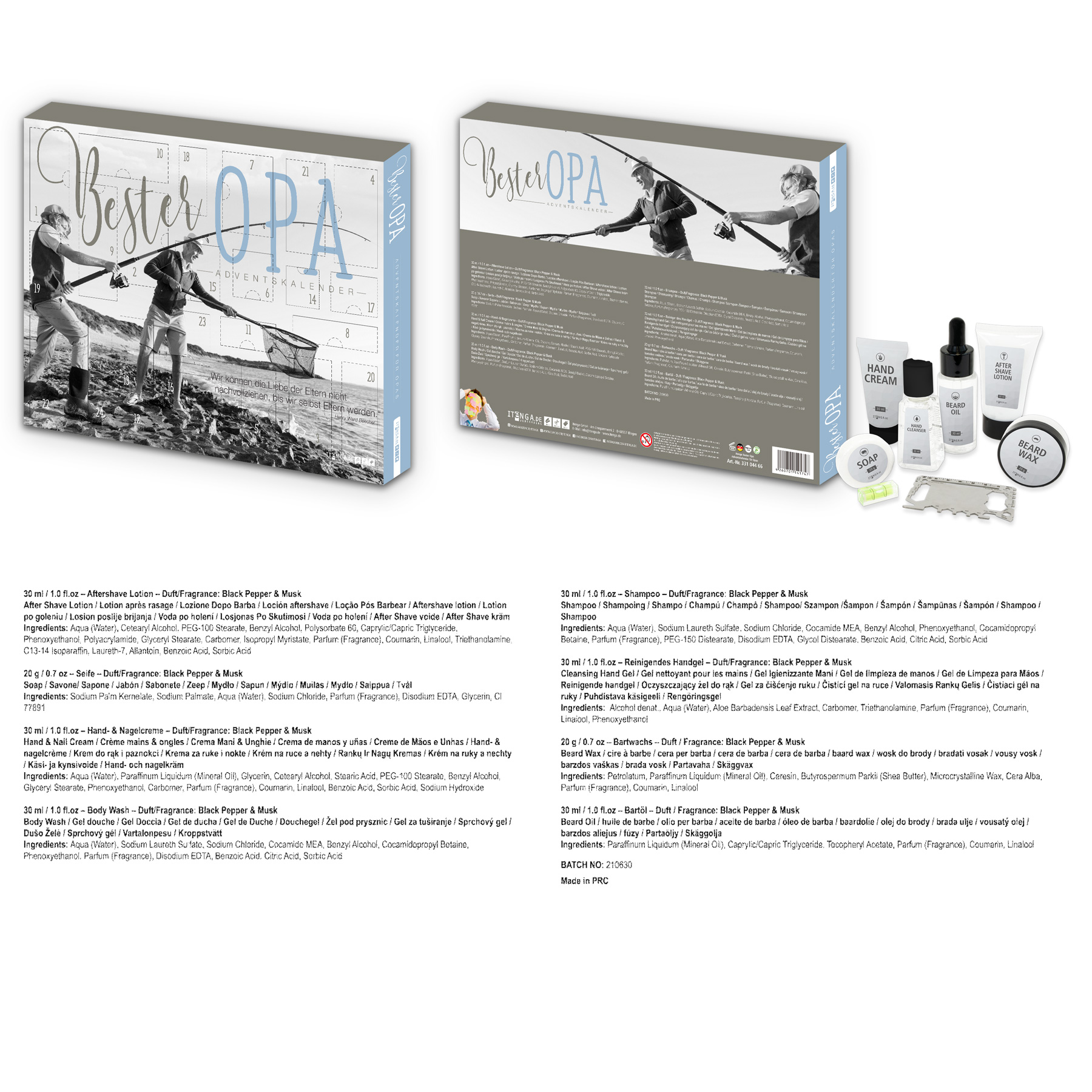 itenga Adventskalender gef�llt "Bester Opa"