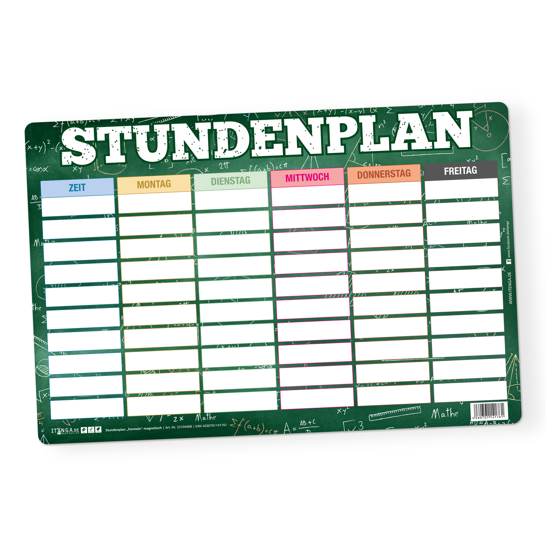 itenga Stundenplan magnetisch Formeln 30 x 20 cm