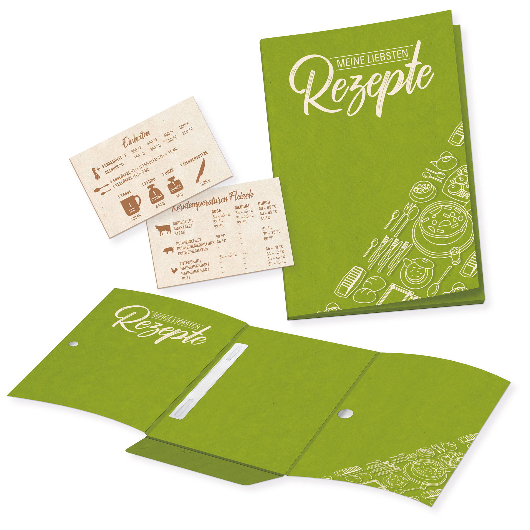 itenga Meine liebsten Rezepte Rezeptmappe DIN A5 zum Abh...