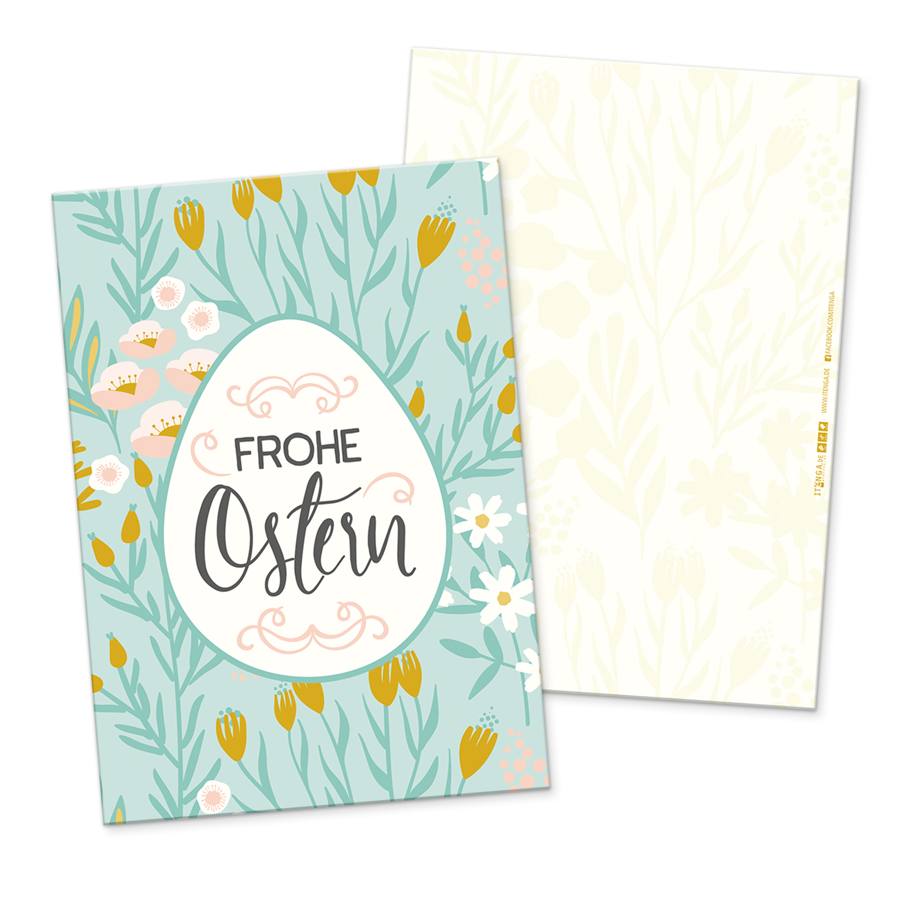 ITENGA 12 x Postkarte Gru�karte Frohe Ostern Mix mit 4 M...