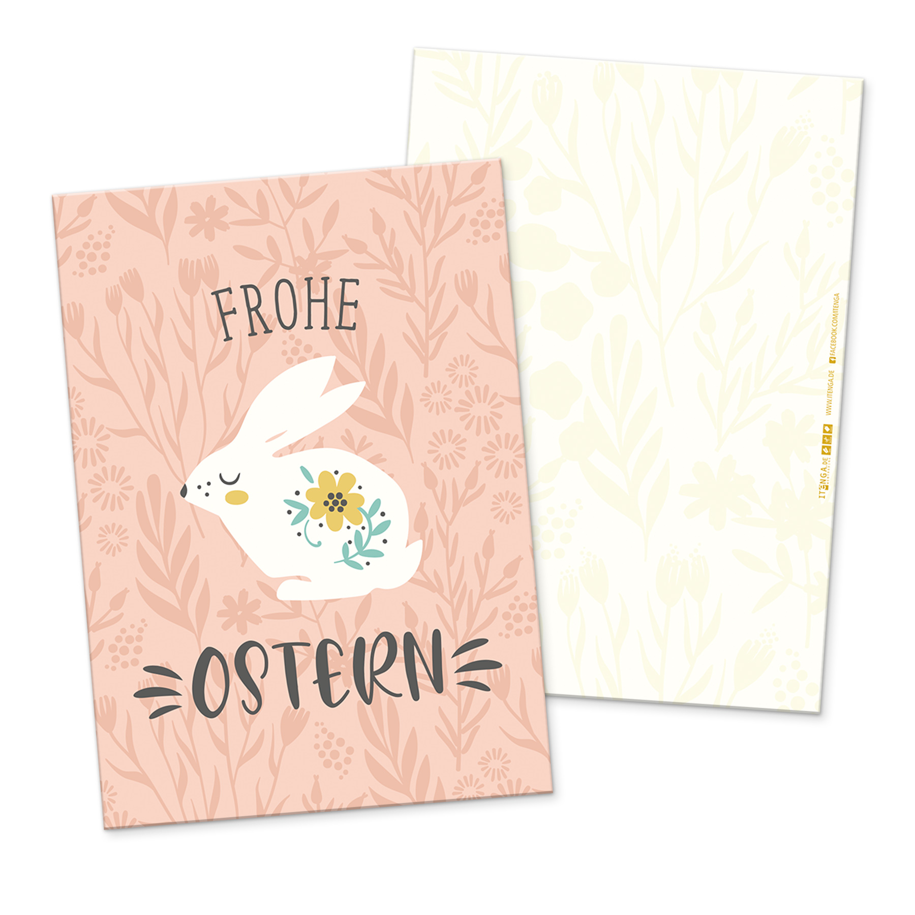 ITENGA 12 x Postkarte Gru�karte Frohe Ostern Mix mit 4 M...