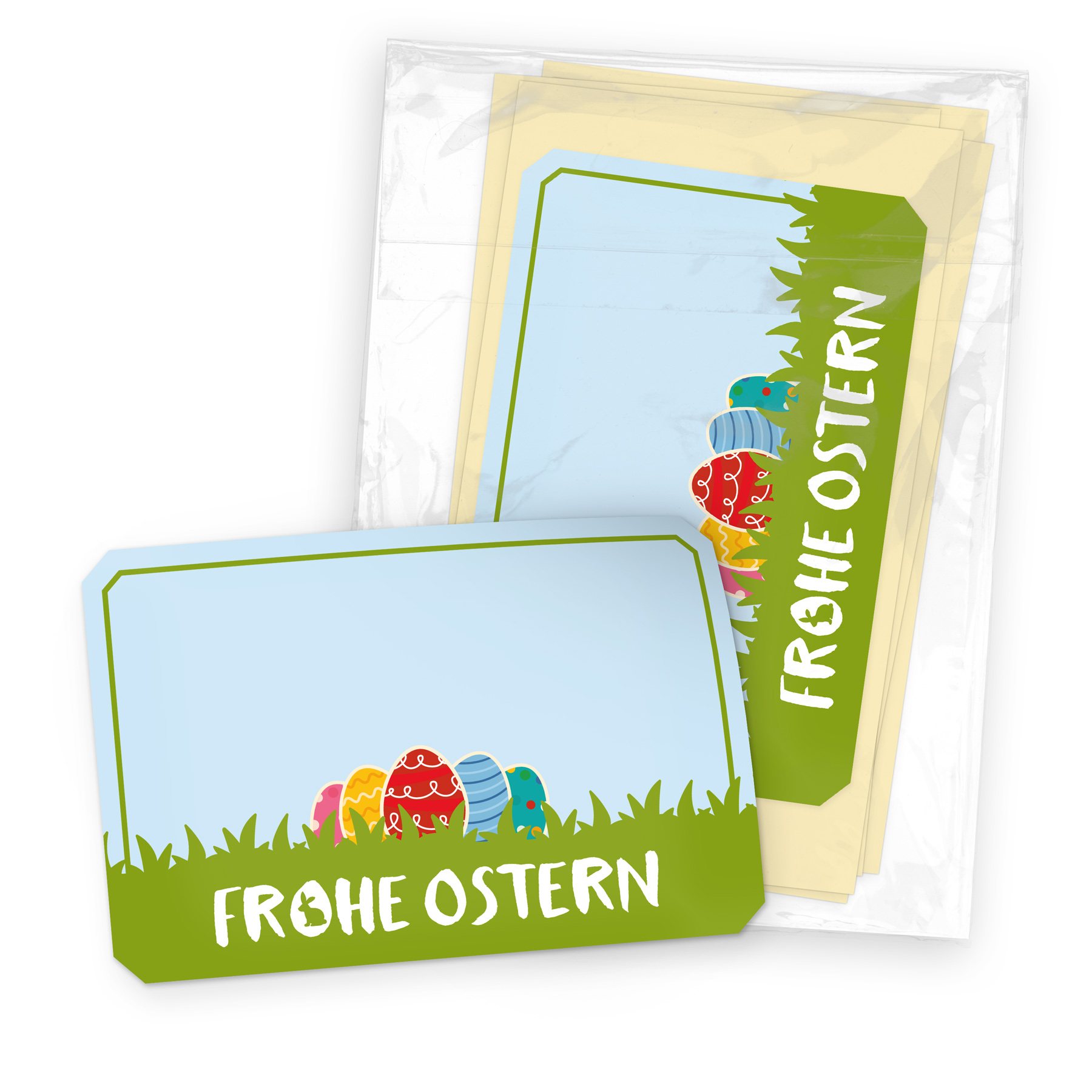 itenga 50x Sticker Frohe Ostern Ostereier rechteckig 6 x...