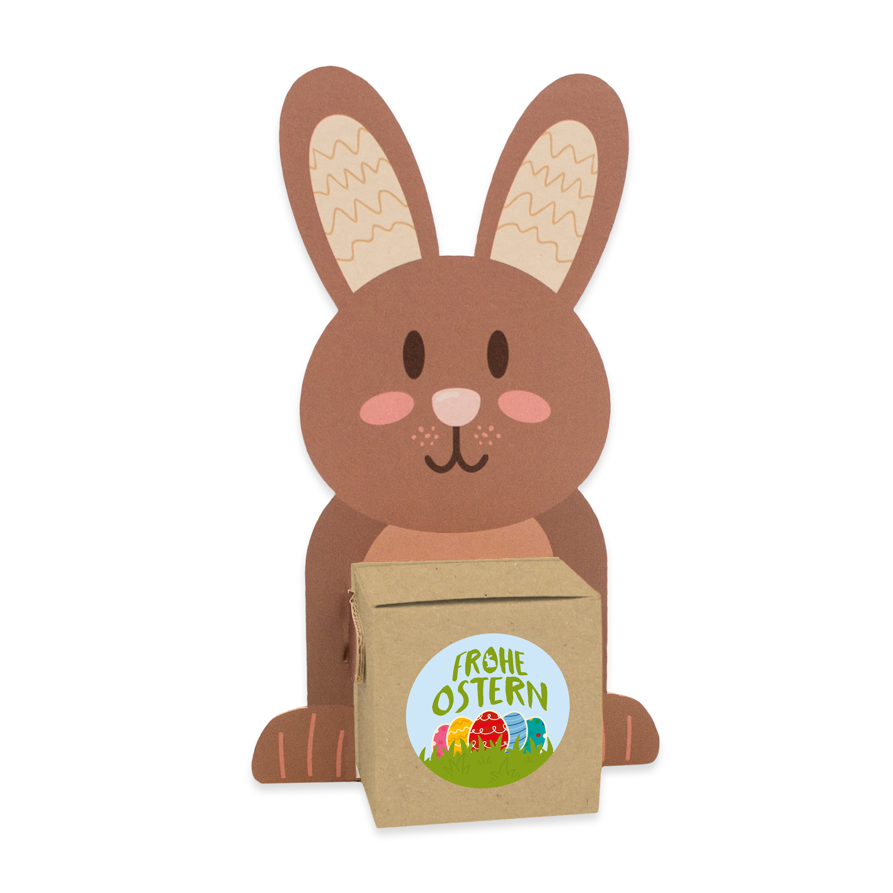 itenga Osternester Hasenbande 4x Hasenfiguren + 4x Karto...