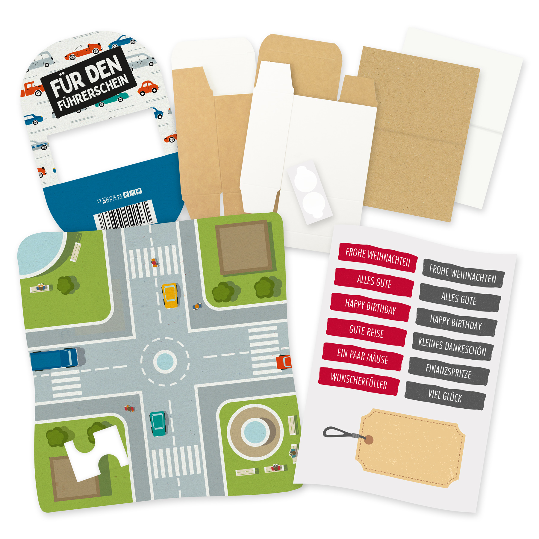 itenga Geldgeschenkverpackung F�r den F�hrerschein (Moti...