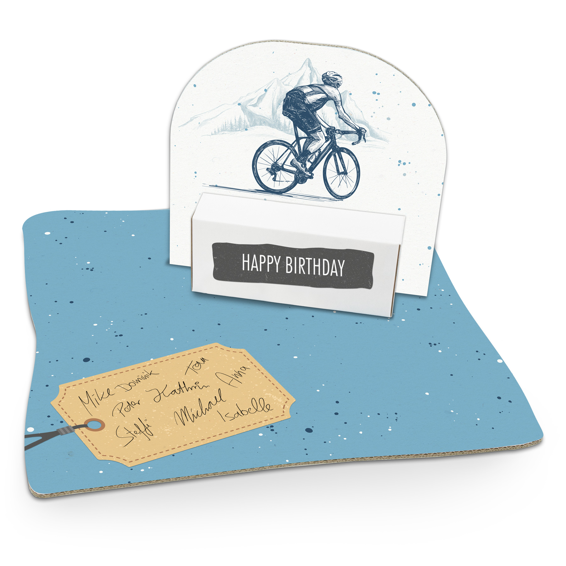 itenga Geldgeschenkverpackung Fahrrad Zeichnung (Motiv 1...