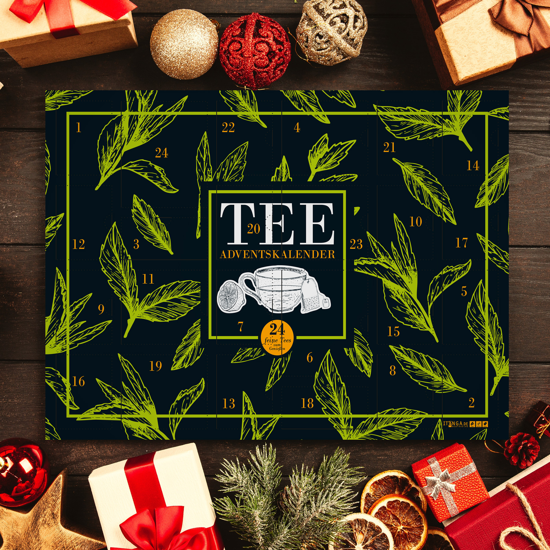 itenga Adventskalender gef�llt Tee - Teeadventskalender ...