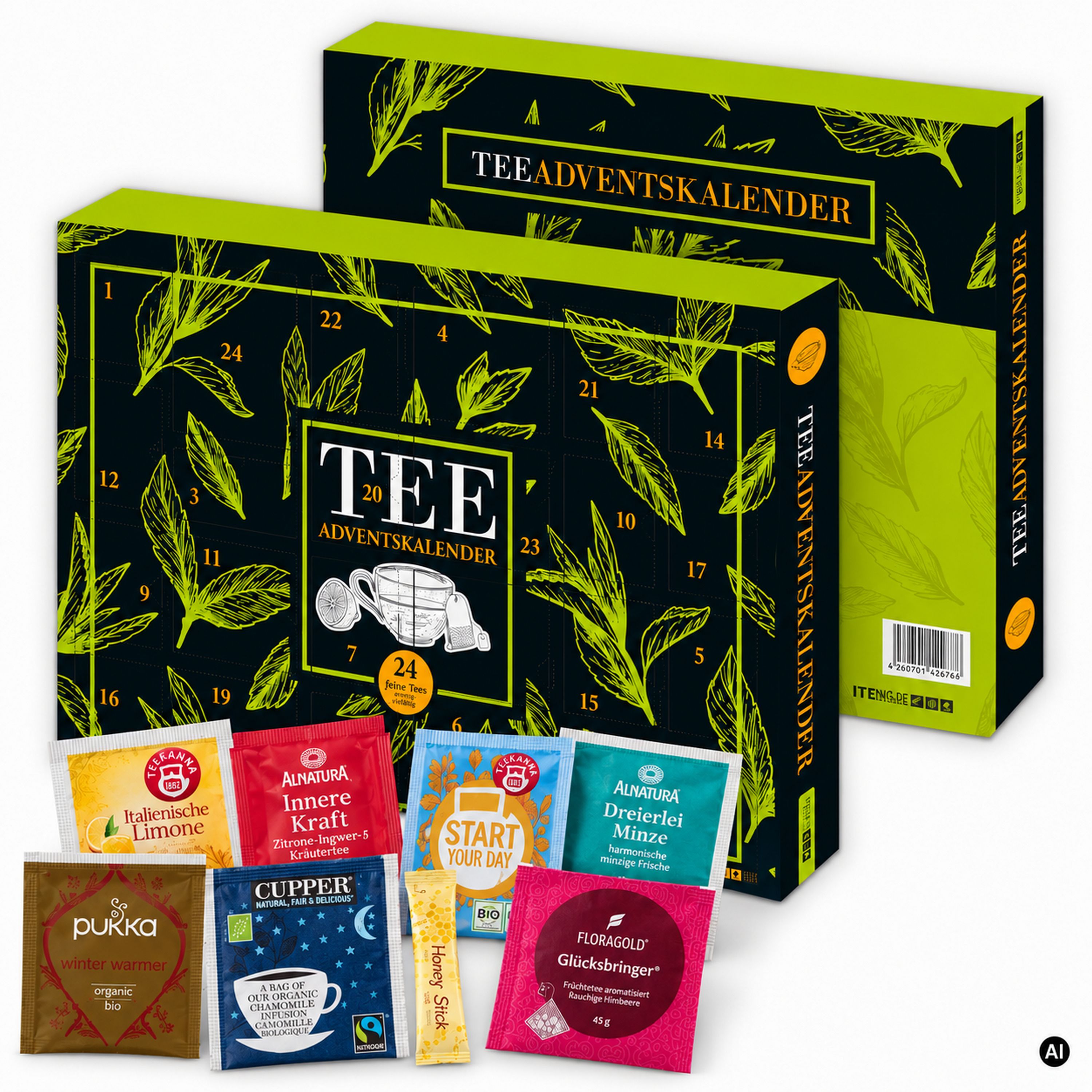 itenga Adventskalender gef�llt Tee - Teeadventskalender ...