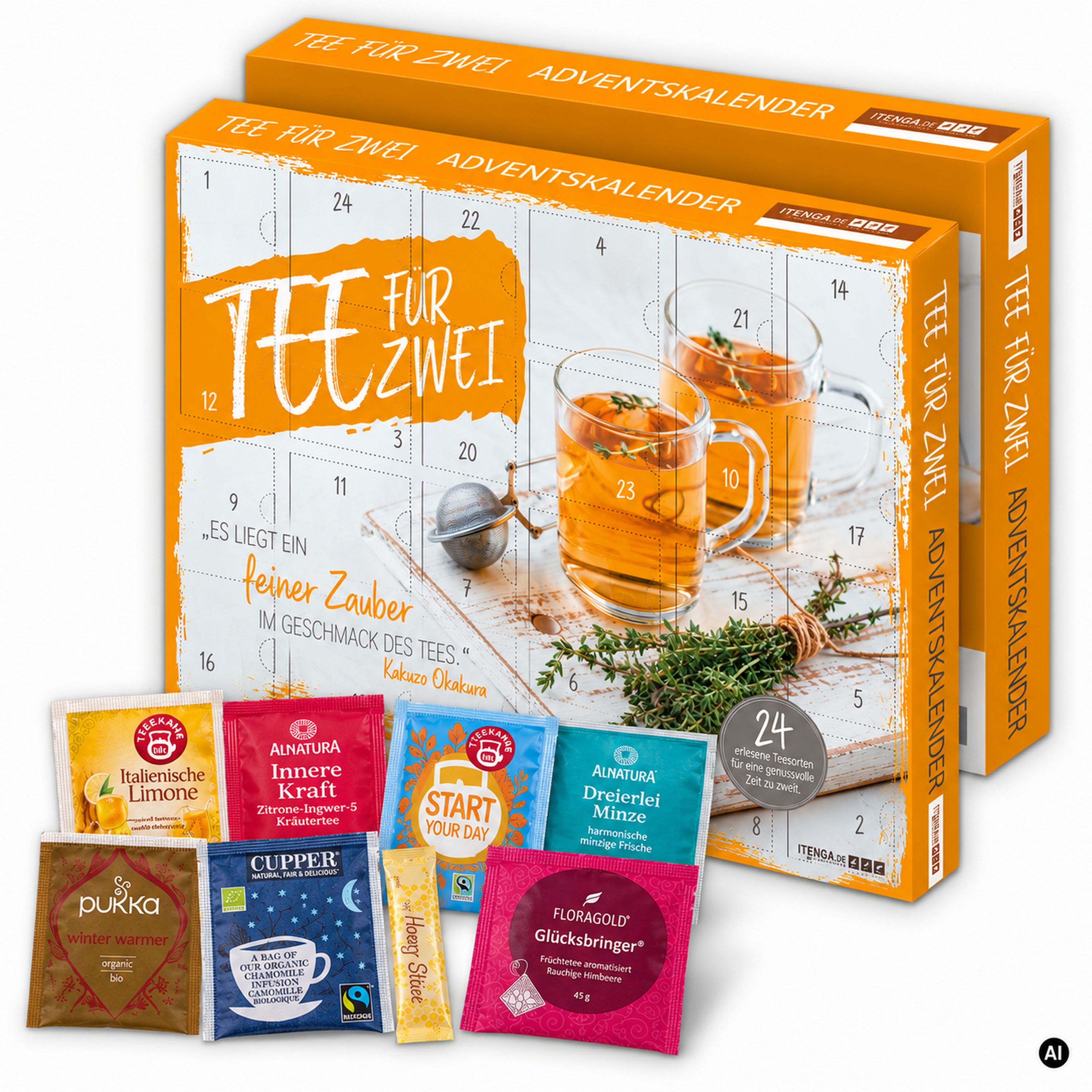 itenga Adventskalender gef�llt Tee f�r ZWEI - Teeadvents...