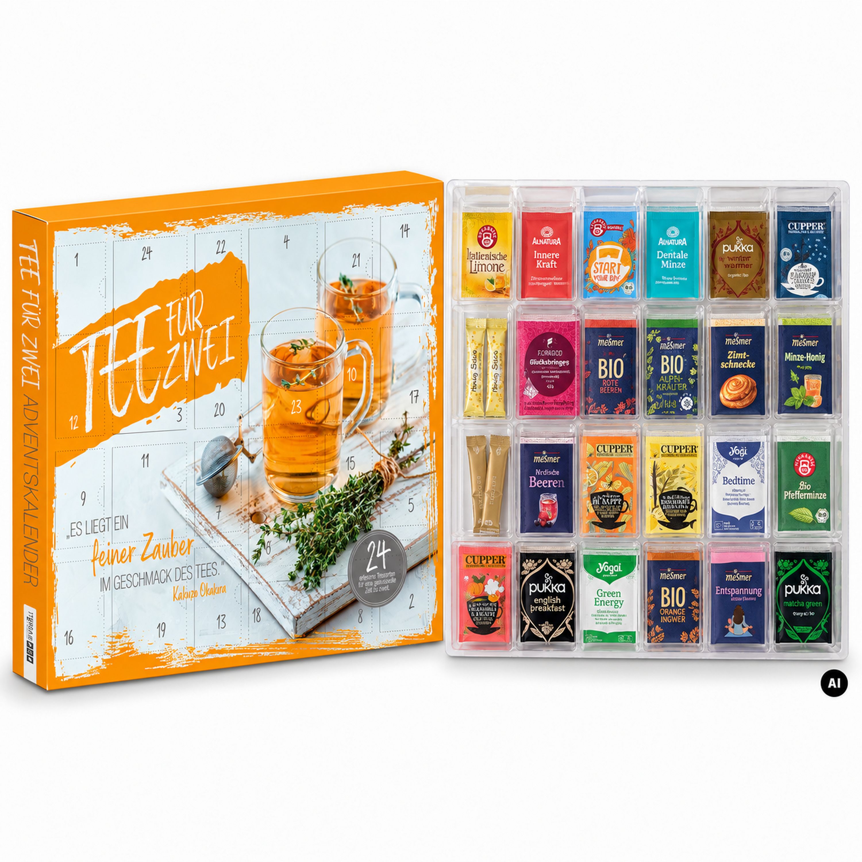 itenga Adventskalender gef�llt Tee f�r ZWEI - Teeadvents...