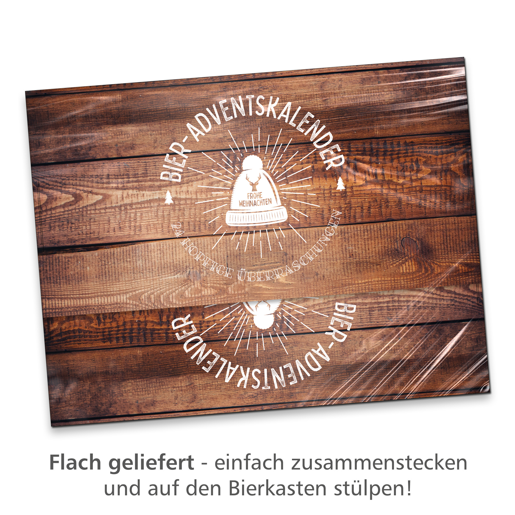 itenga Adventskalender f�r Bierkasten Motiv 1 Holzkiste ...