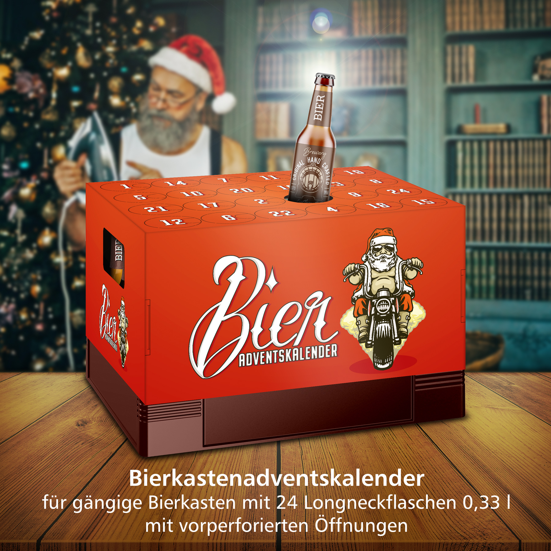 itenga Adventskalender f�r Bierkasten Motiv 2 Nikolaus a...
