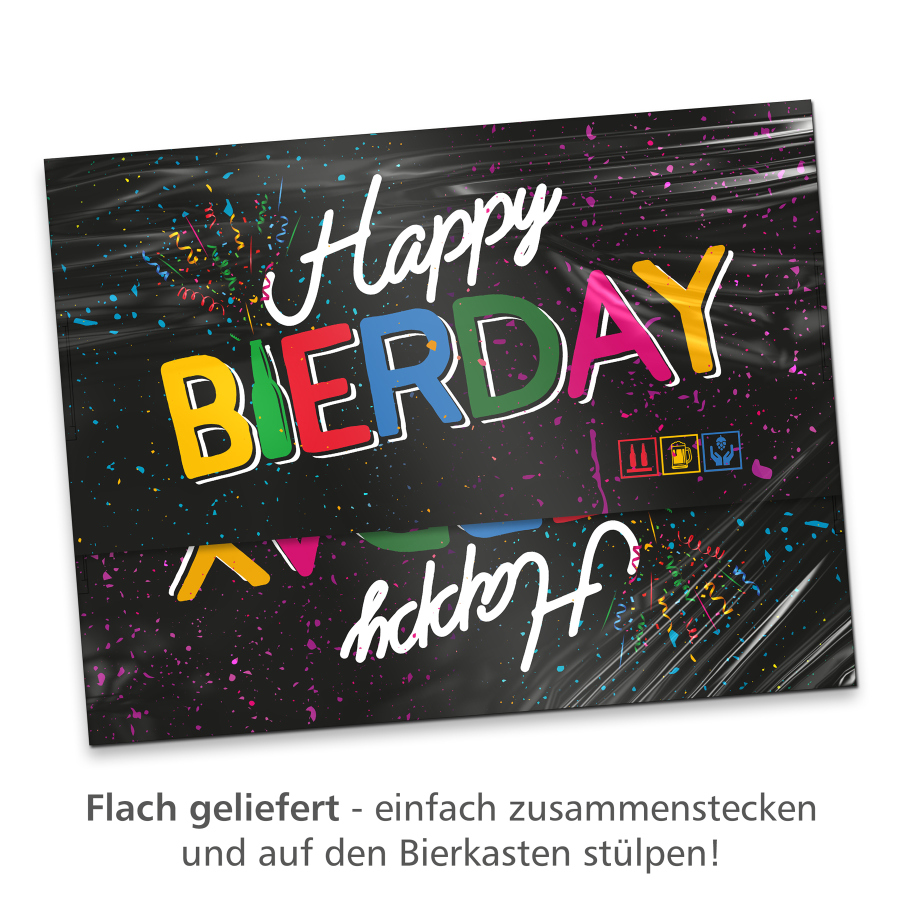 itenga Bierkasten Geschenkverpackung Happy Bierday H�lle...