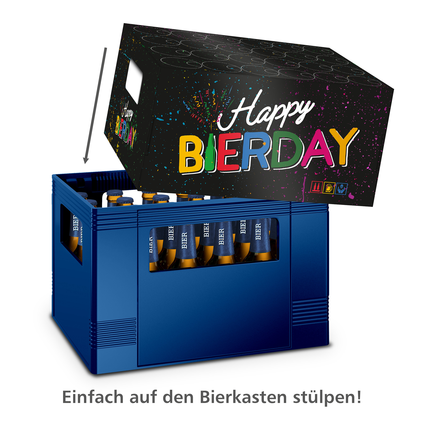 itenga Bierkasten Geschenkverpackung Happy Bierday H�lle...