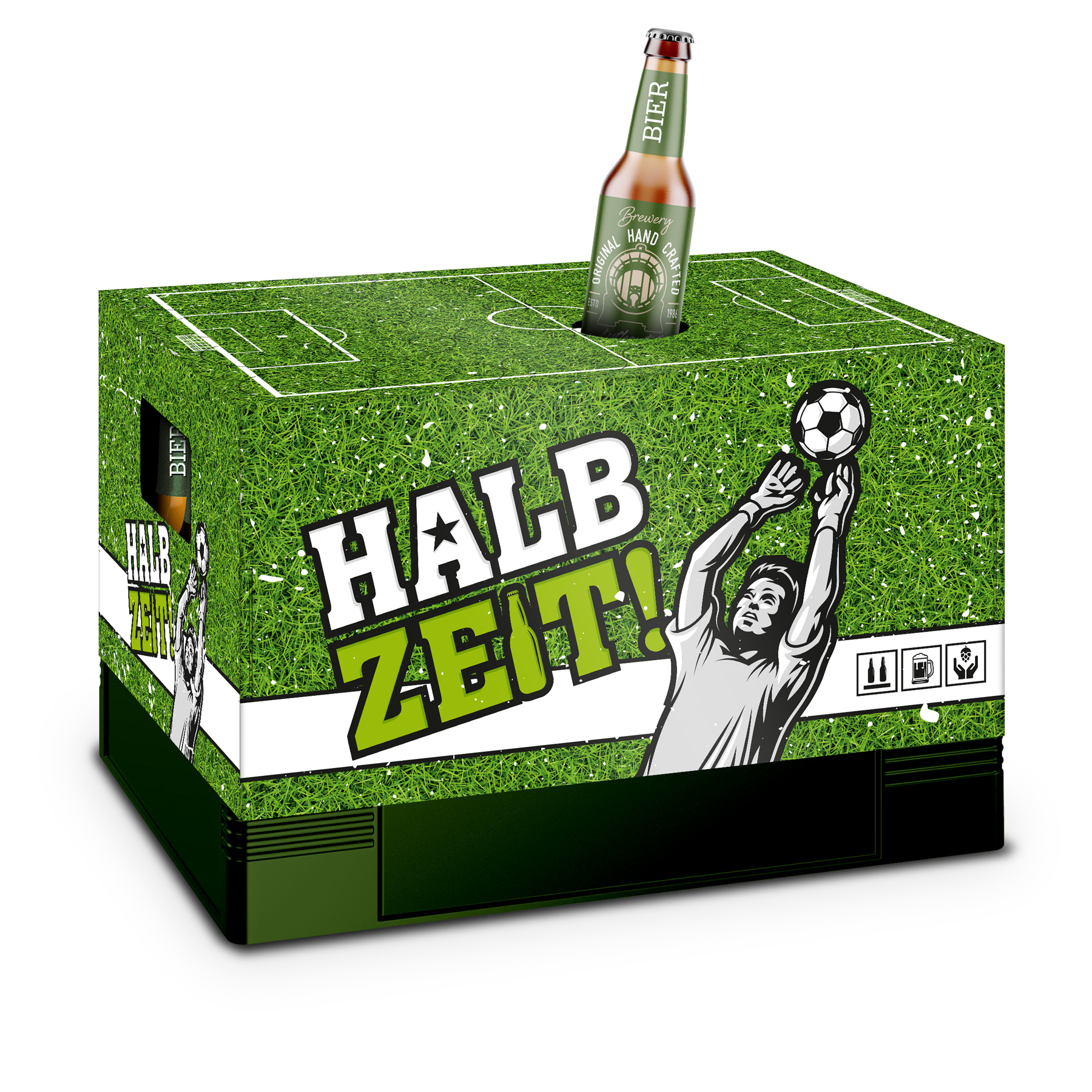 itenga Bierkasten Geschenkverpackung Motiv Fu�ball- H�ll...