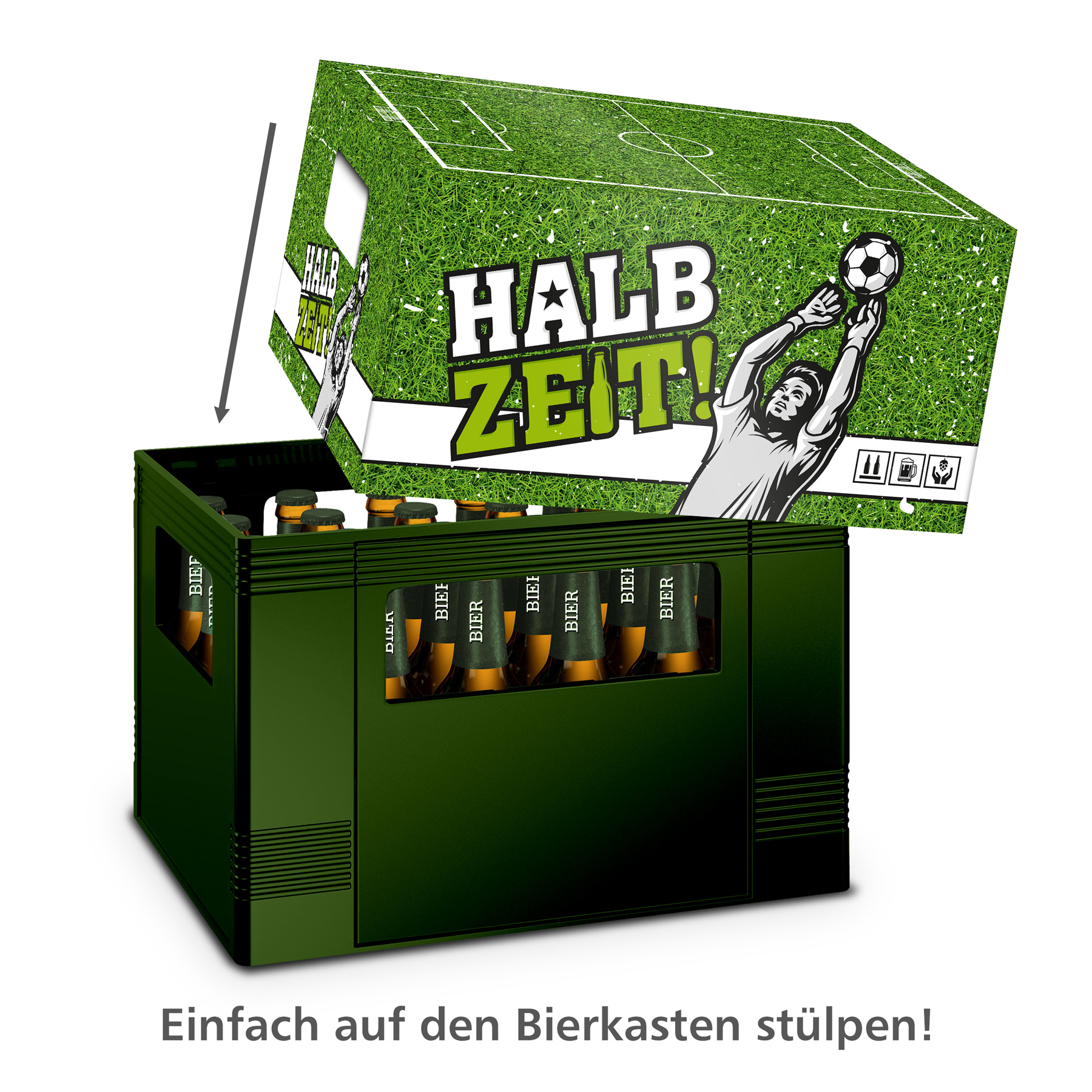 itenga Bierkasten Geschenkverpackung Motiv Fu�ball- H�ll...
