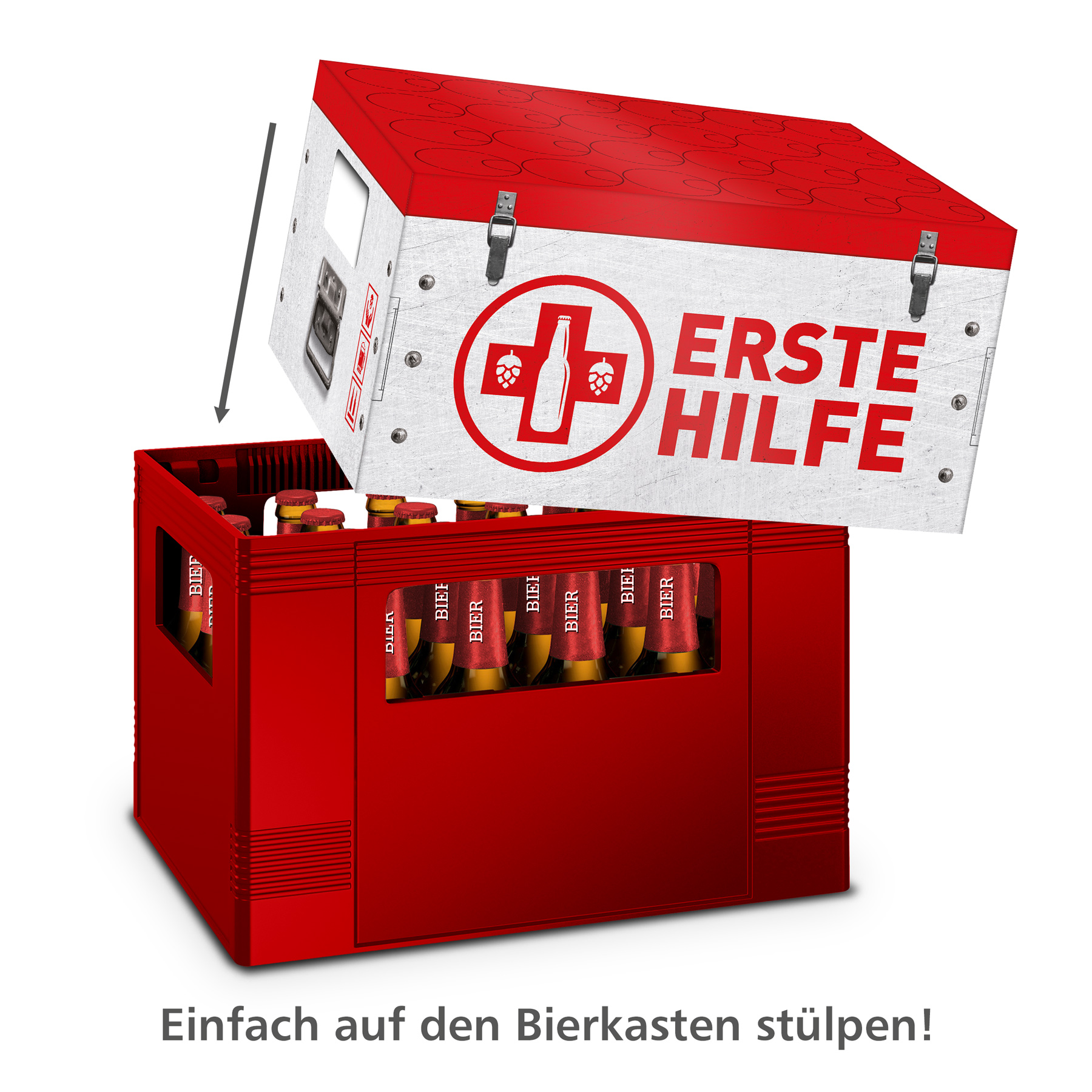 itenga Bierkasten Geschenkverpackung Motiv Erste Hilfe -...