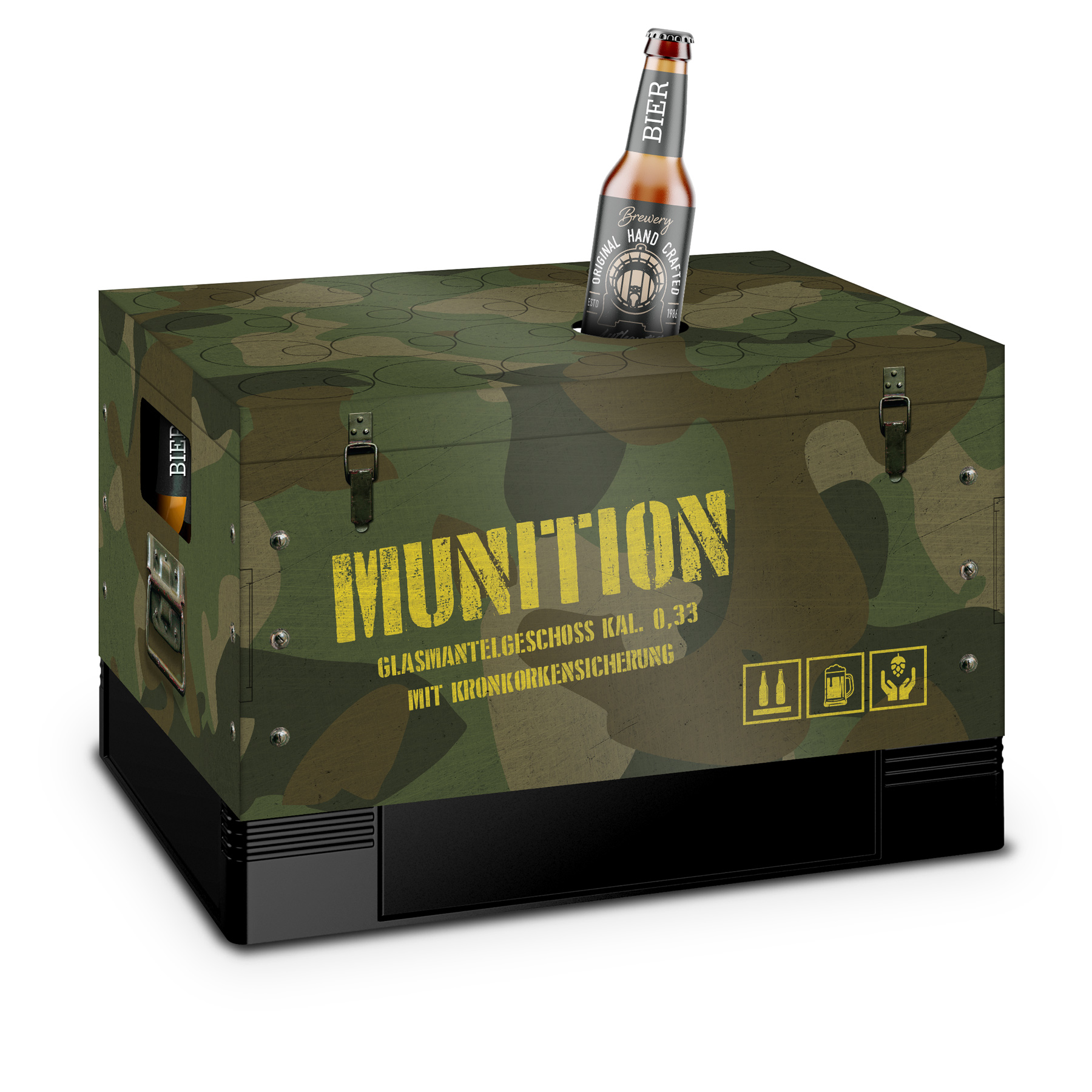 itenga Bierkasten Geschenkverpackung Motiv Munitionskist...