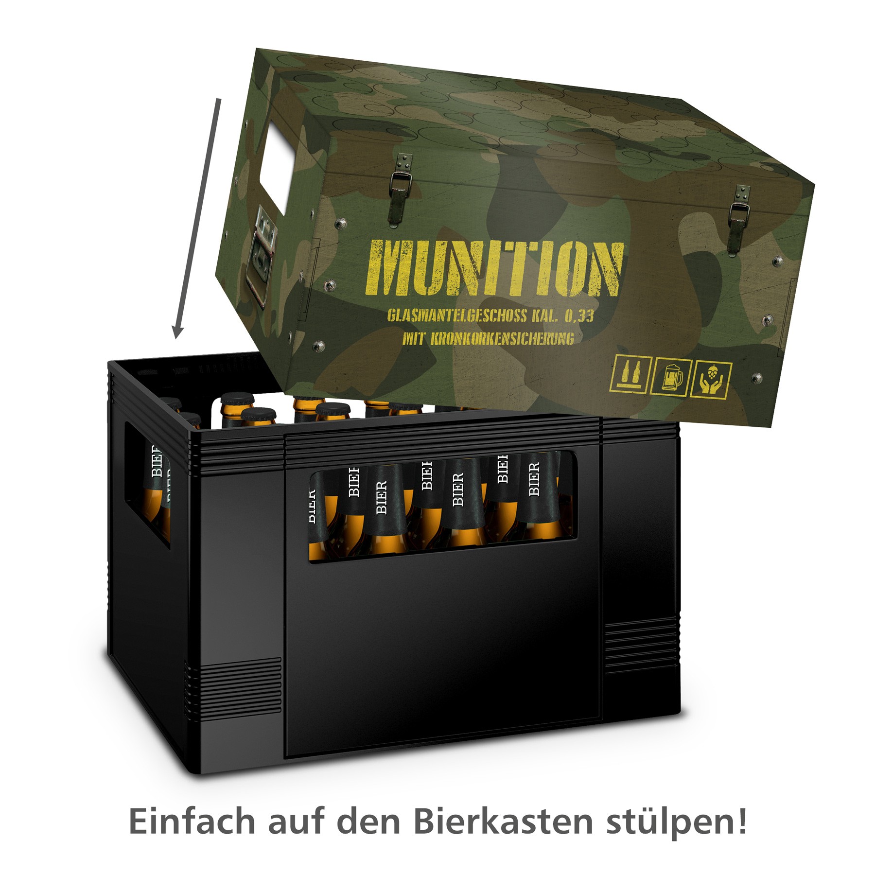 itenga Bierkasten Geschenkverpackung Motiv Munitionskist...