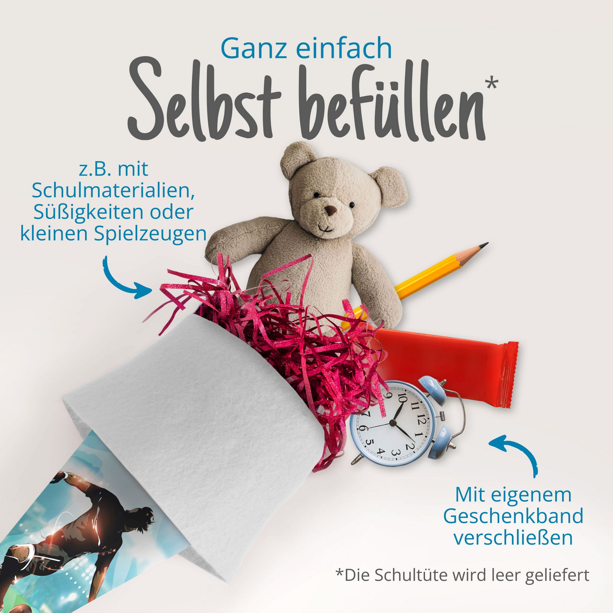 itenga Schult�te Zuckert�te 70cm rund Fu�ball Filzversch...