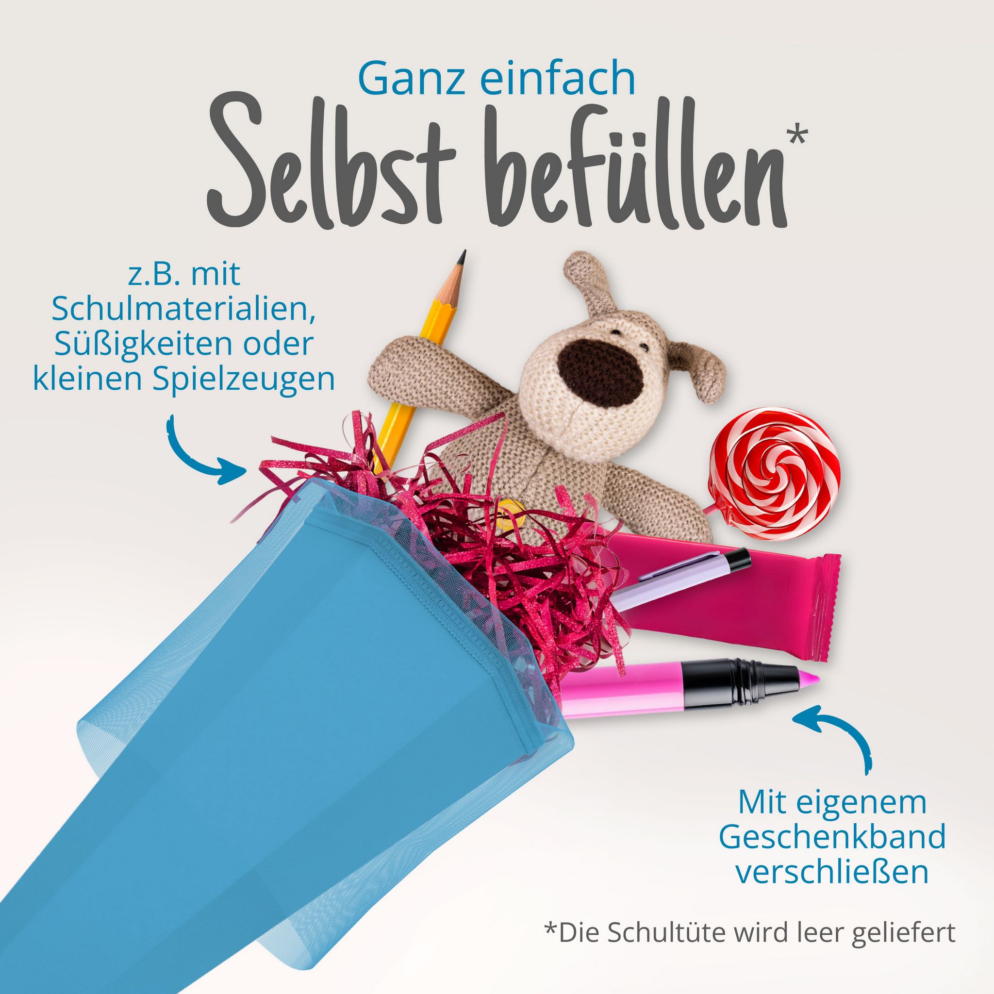 itenga Bastelschult�te mit Verschluss PAZIFIKBLAU / HELL...