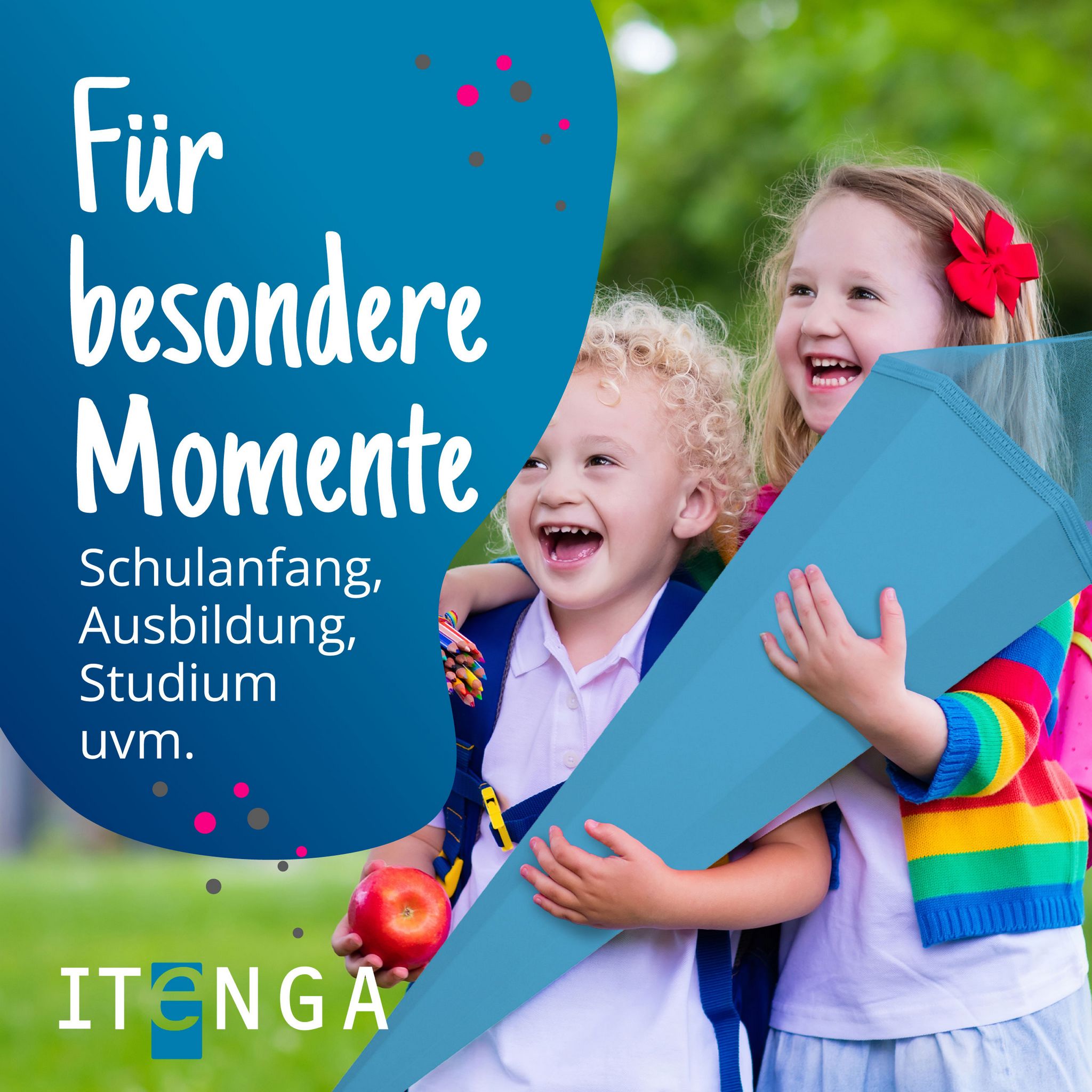 itenga Bastelschult�te mit Verschluss PAZIFIKBLAU / HELL...