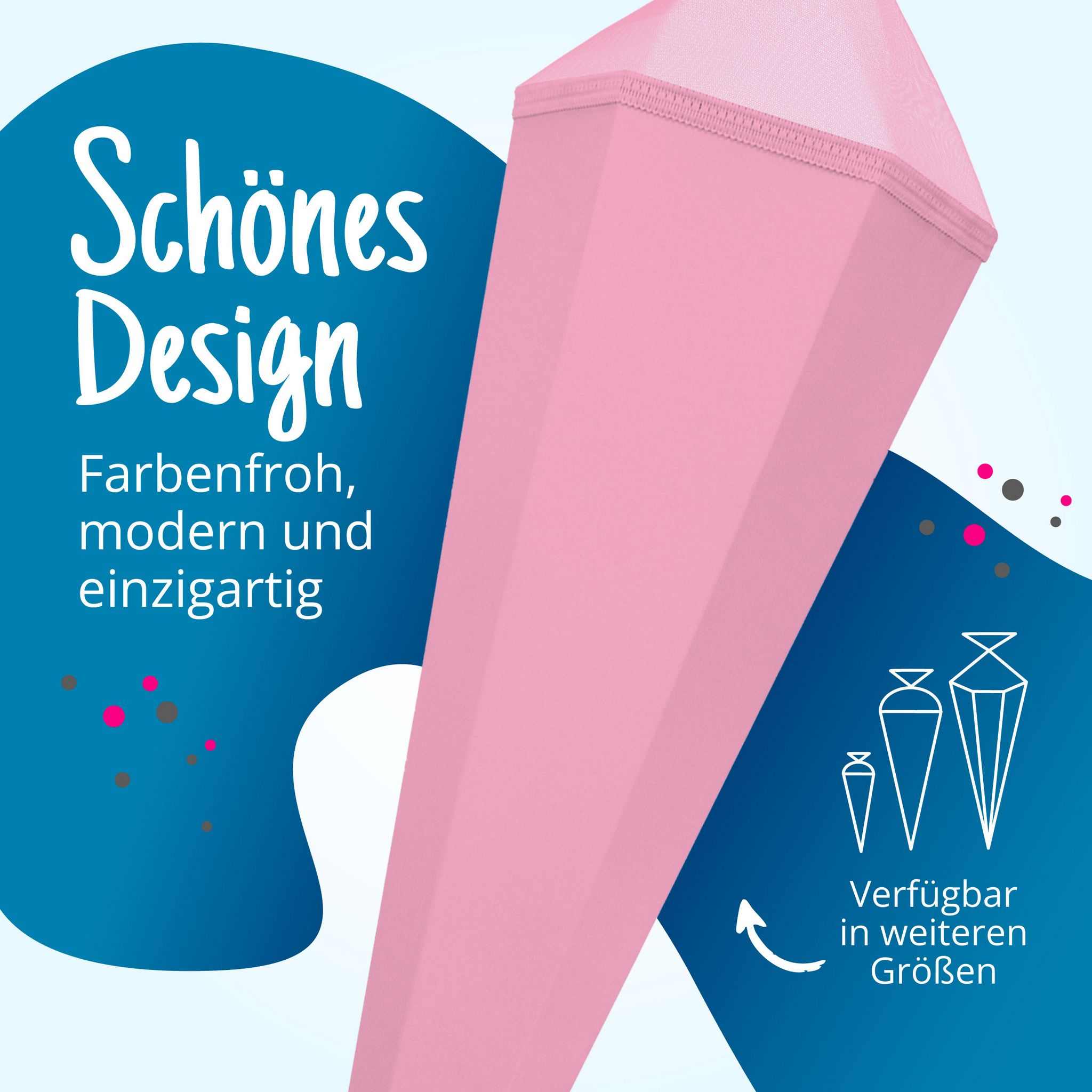 itenga Bastelschult�te mit Verschluss ROSA 6eckig 85cm