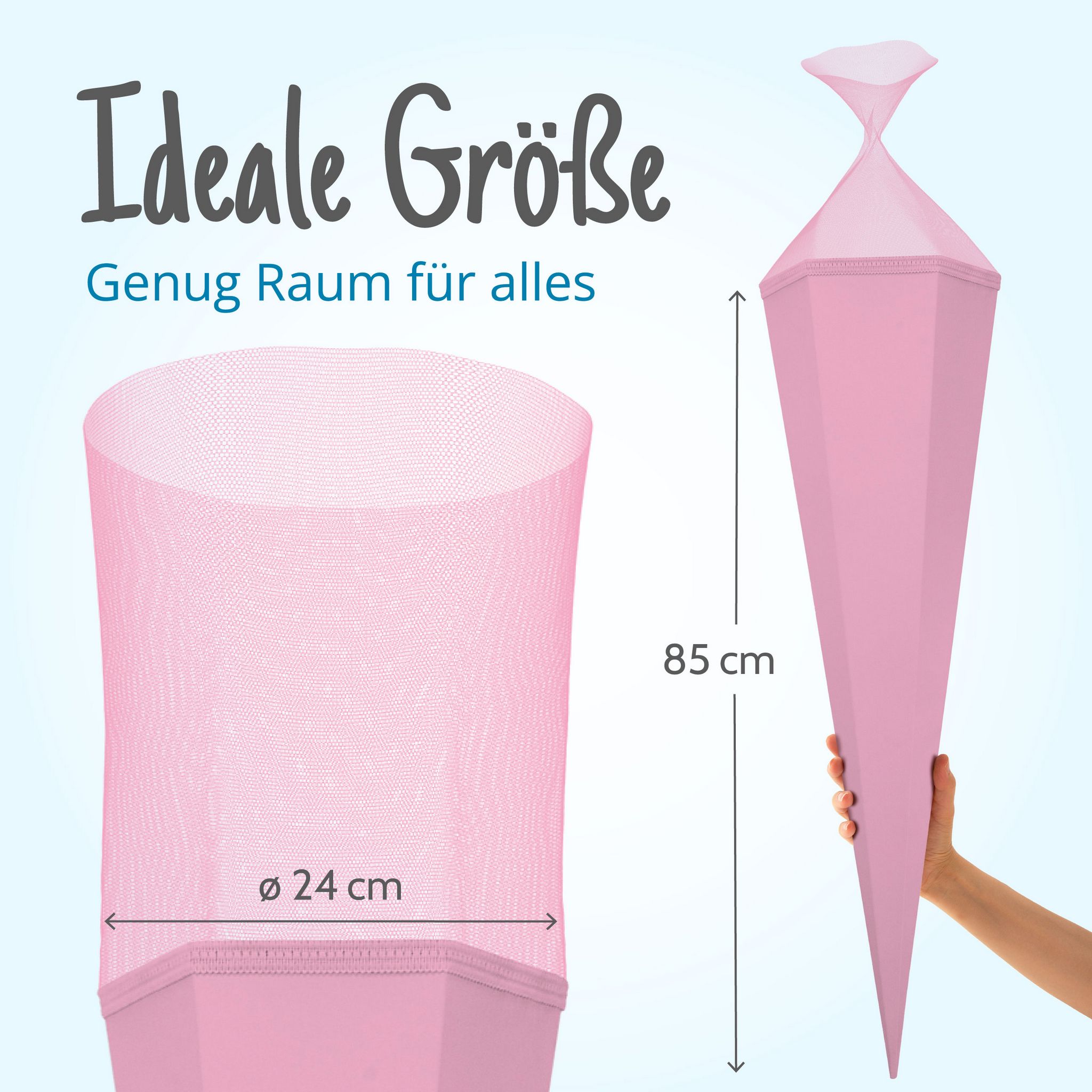 itenga Bastelschult�te mit Verschluss ROSA 6eckig 85cm