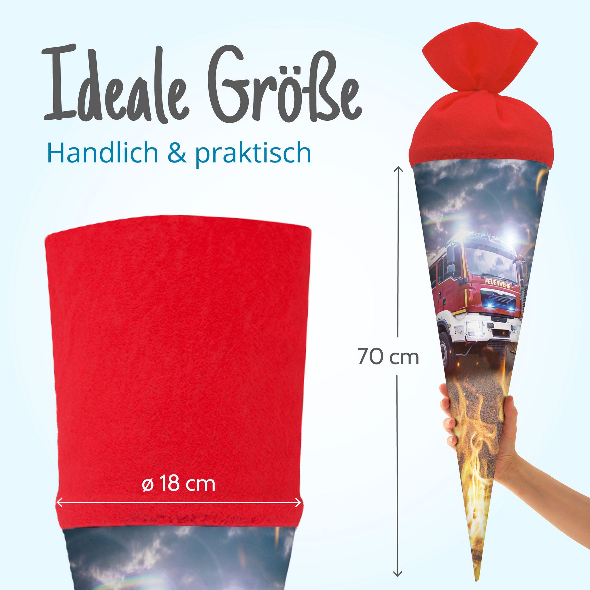 itenga Schult�te Zuckert�te 70cm rund Feuerwehr Filzvers...