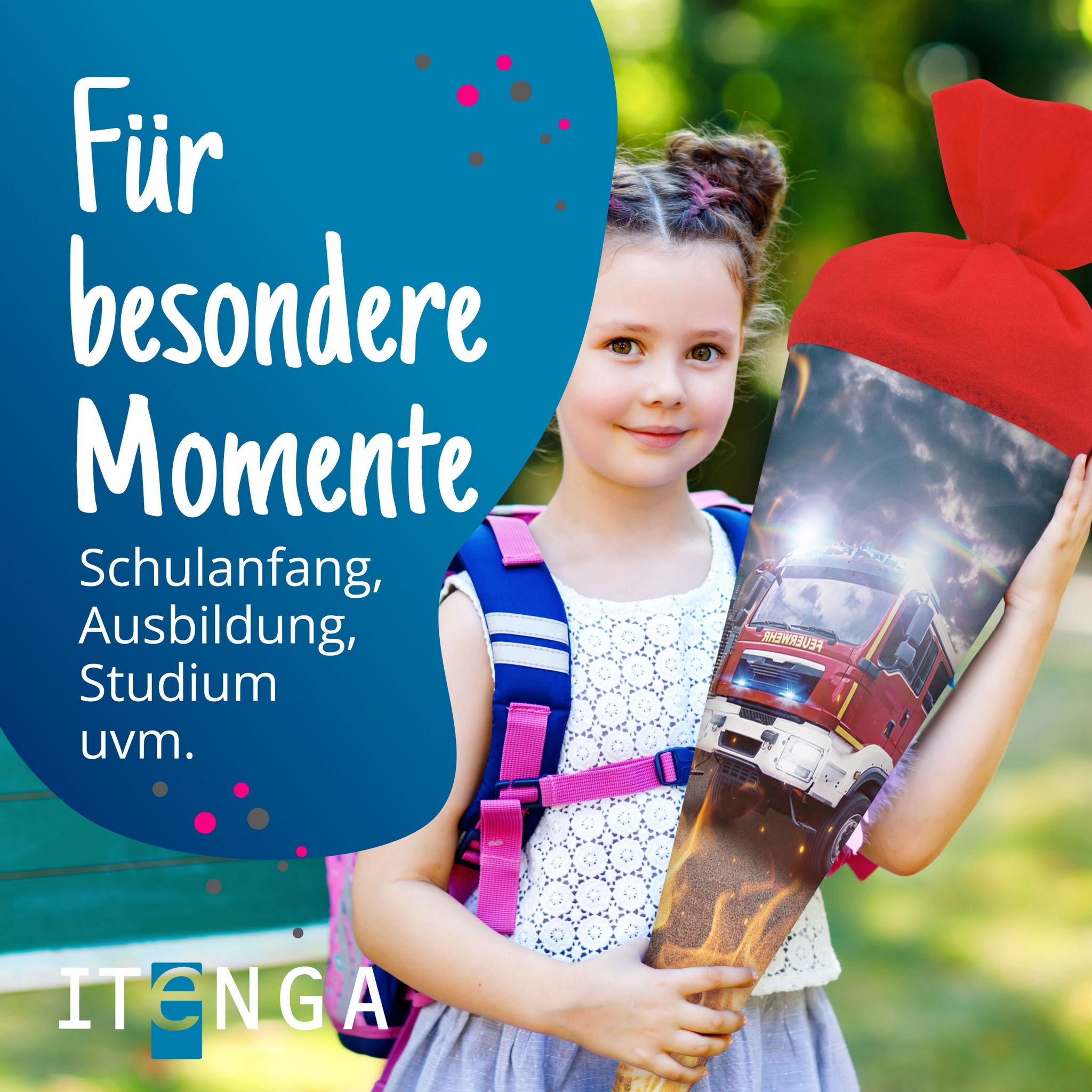 itenga Schult�te Zuckert�te 70cm rund Feuerwehr Filzvers...