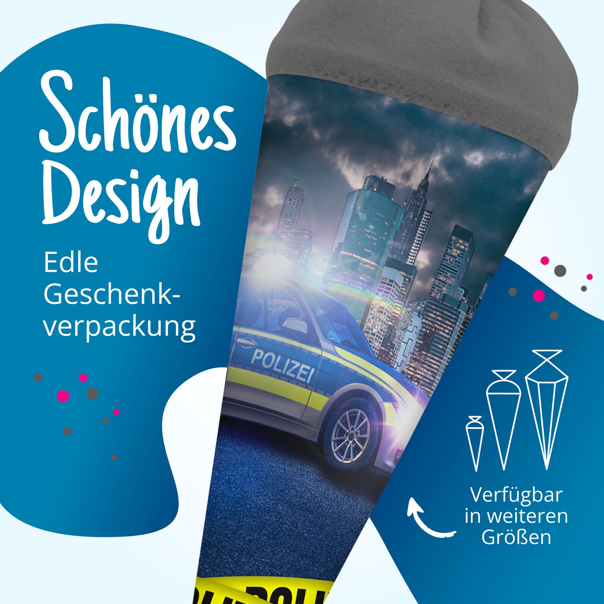 itenga Schult�te Zuckert�te 70cm rund POLIZEI