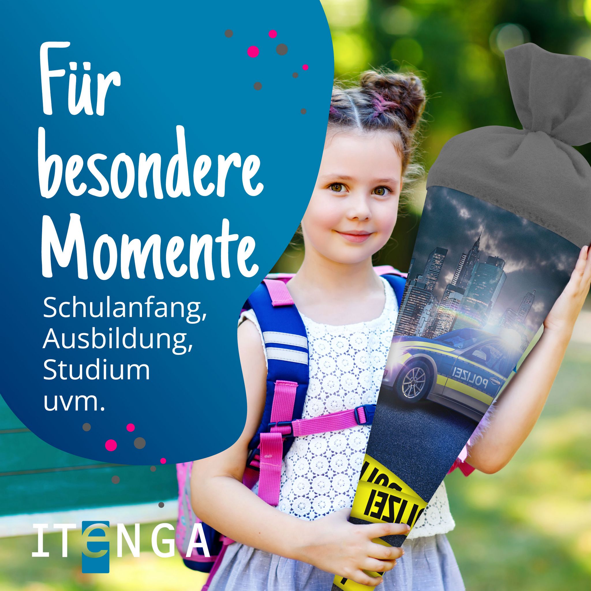 itenga Schult�te Zuckert�te 70cm rund POLIZEI