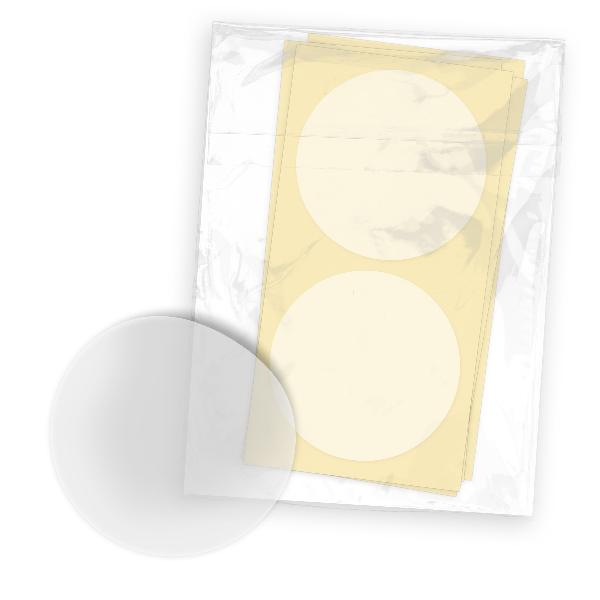itenga Sticker 4cm rund transparent Siegeletiketten 50er...