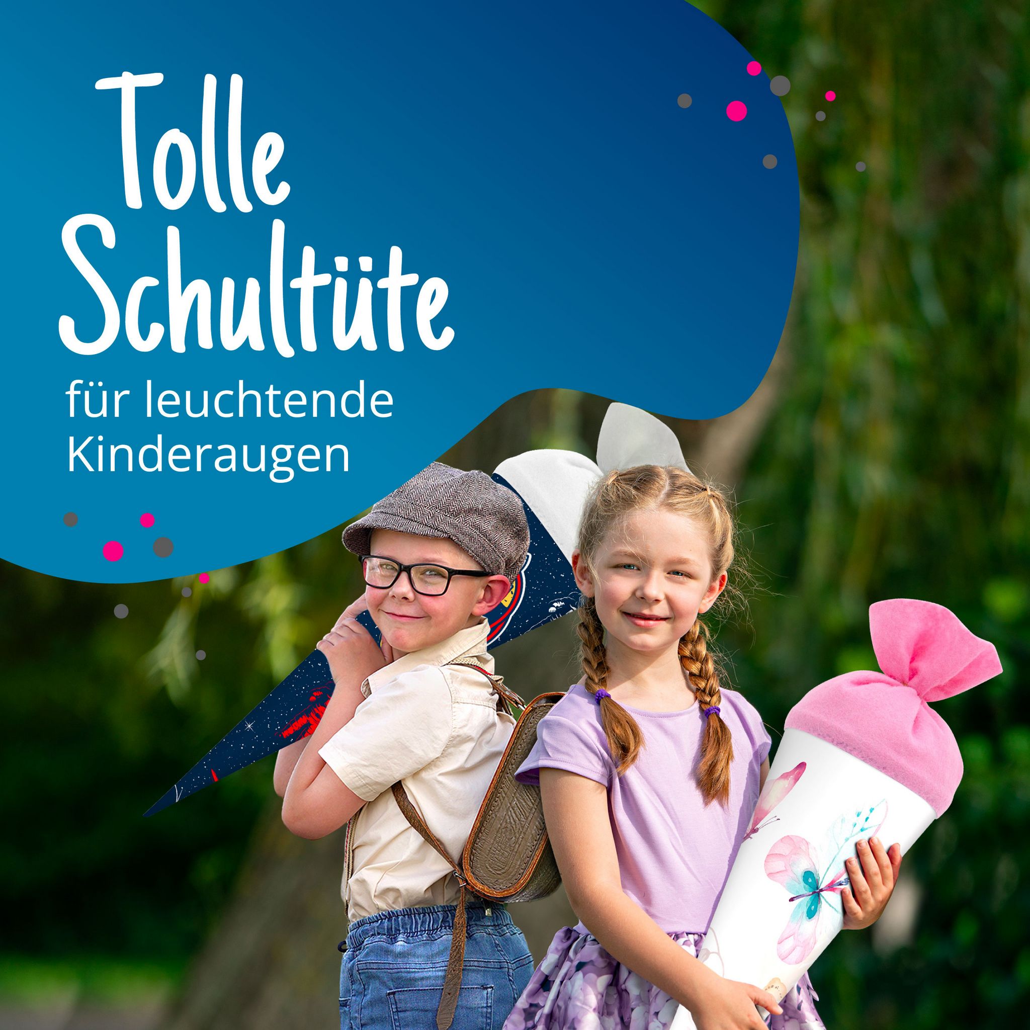 itenga Schult�te Zuckert�te 70cm rund Schmetterling Filz...