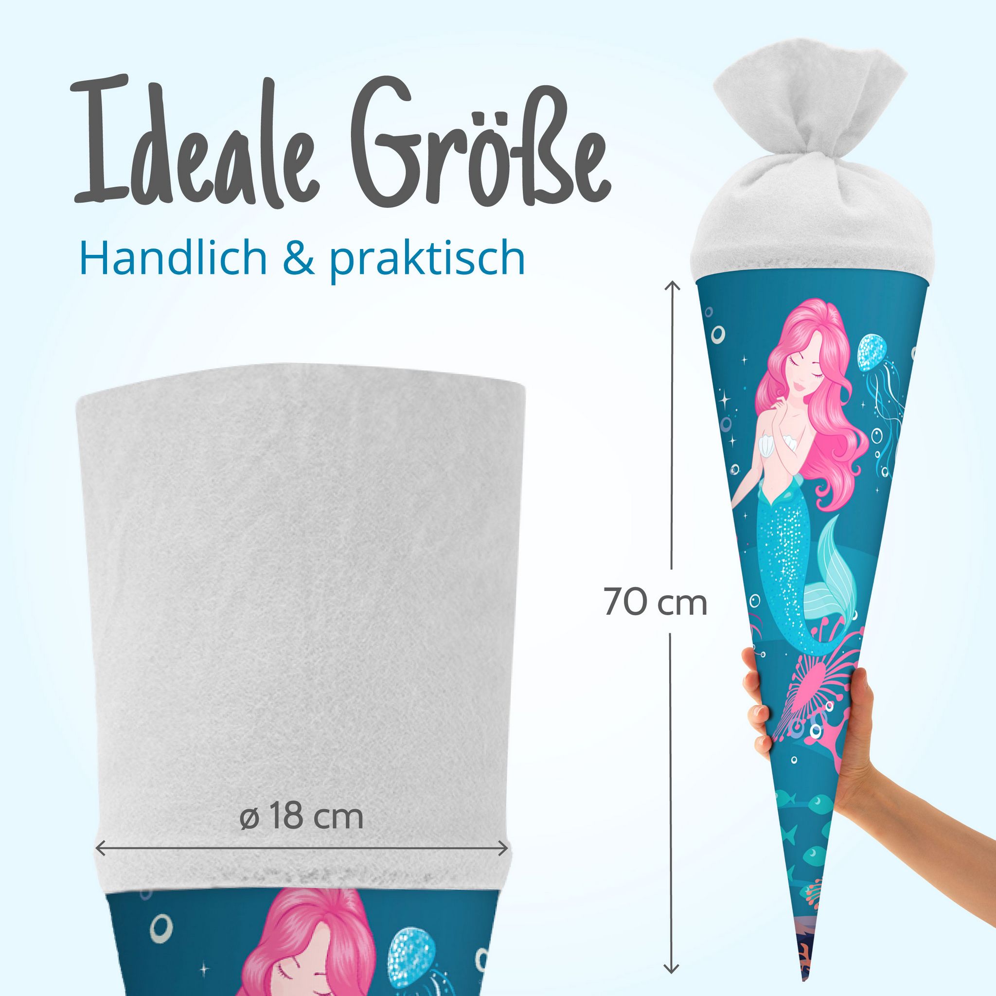 itenga Schult�te Zuckert�te 70cm rund Meerjungfrau Filzv...