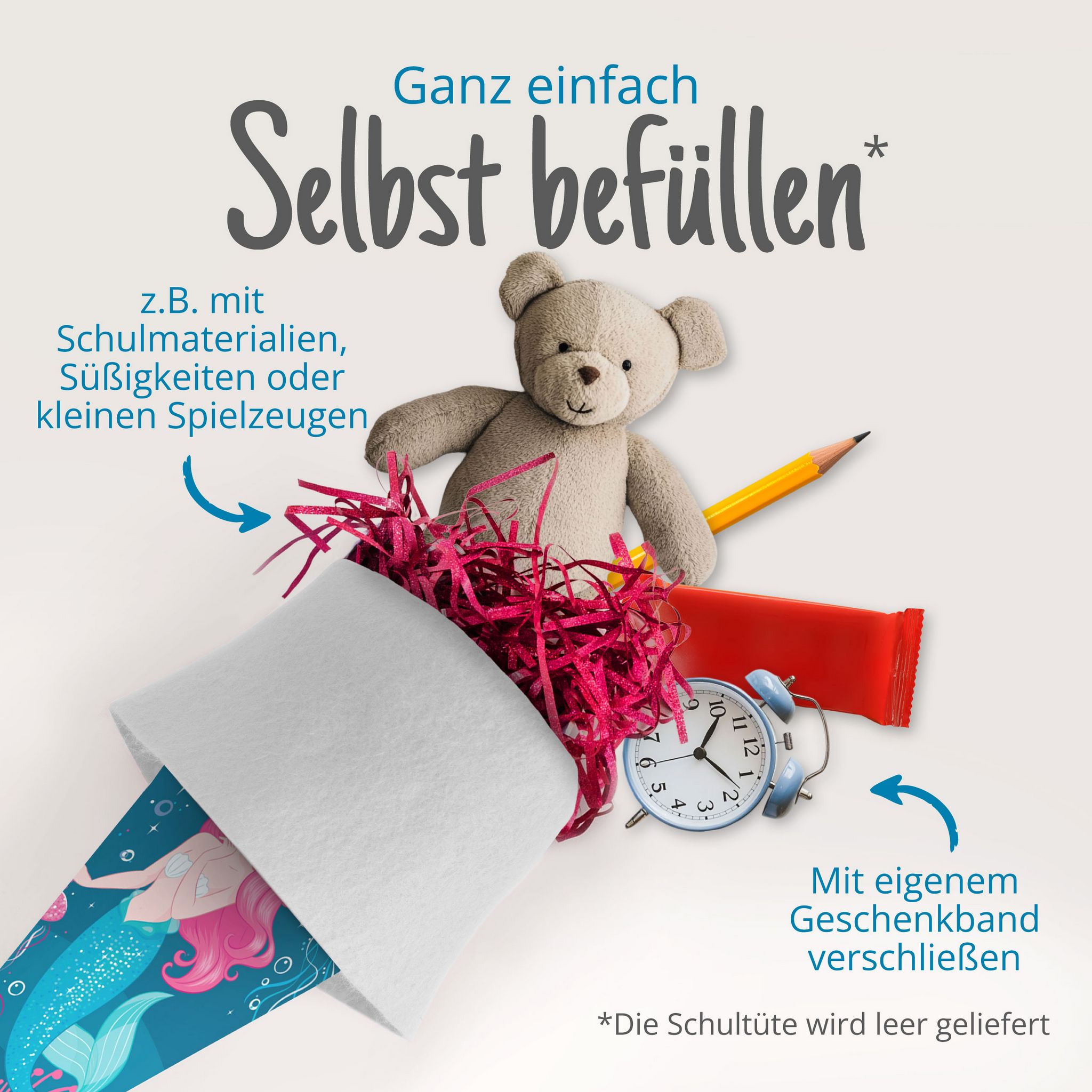 itenga Schult�te Zuckert�te 70cm rund Meerjungfrau Filzv...