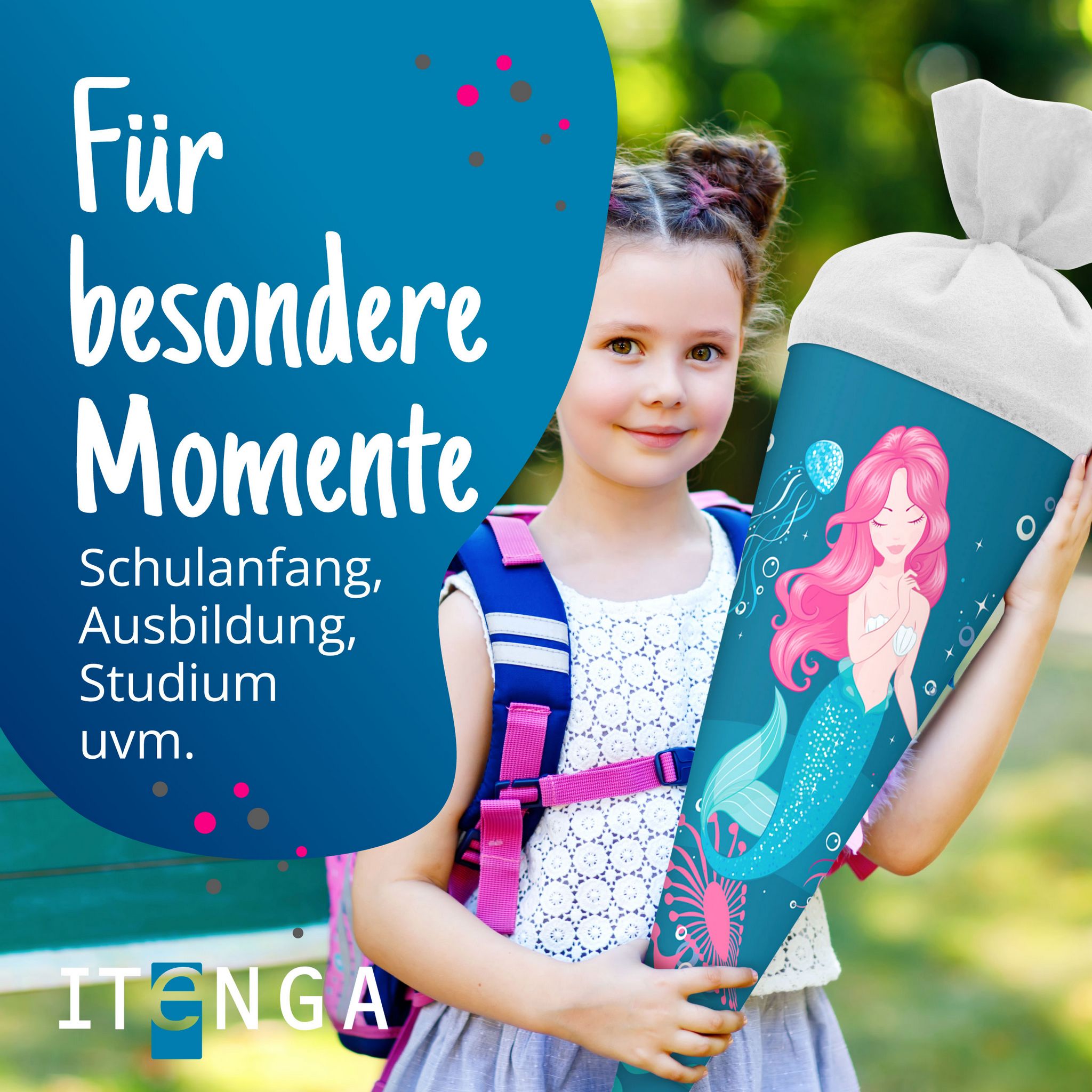 itenga Schult�te Zuckert�te 70cm rund Meerjungfrau Filzv...