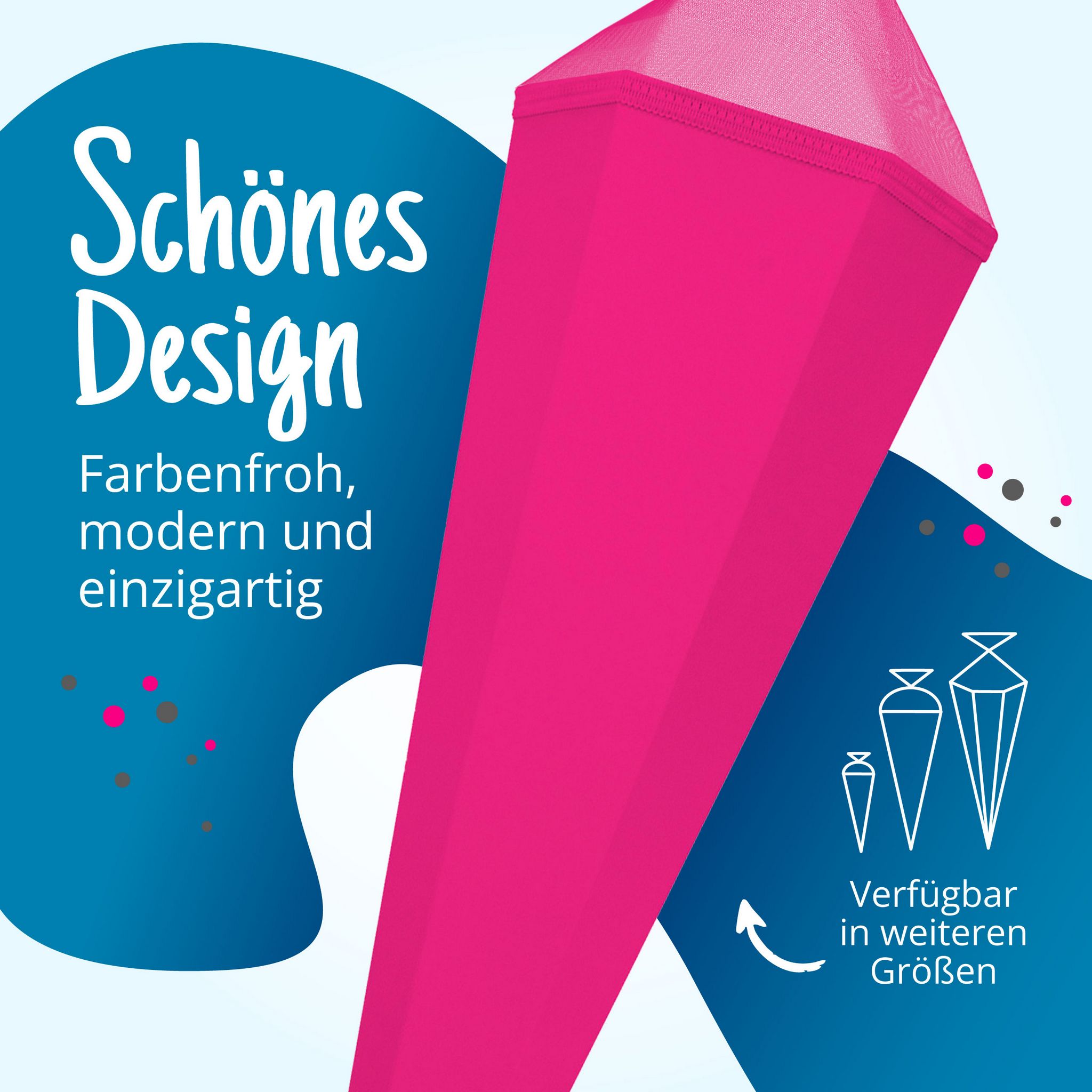 itenga Bastelschult�te mit Verschluss PINK 6eckig 85cm
